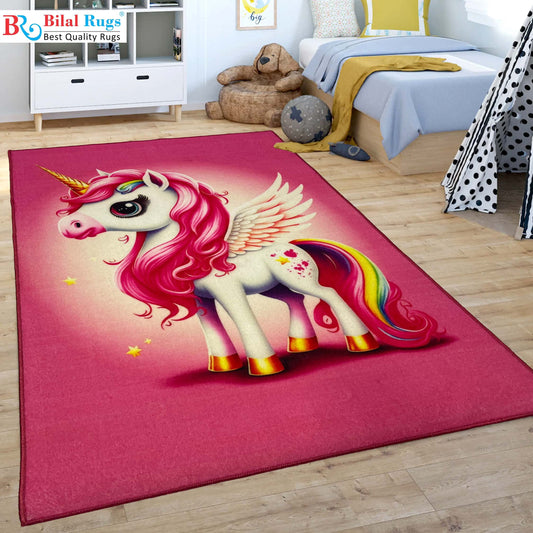 TPR Non Woven Rugs For Kids Room Article-75-Pink