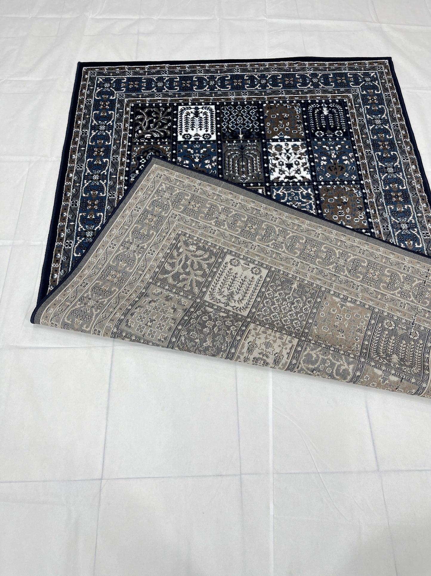 Persian Polypropylene Rug,back woven(Article-26-Dark Blue)