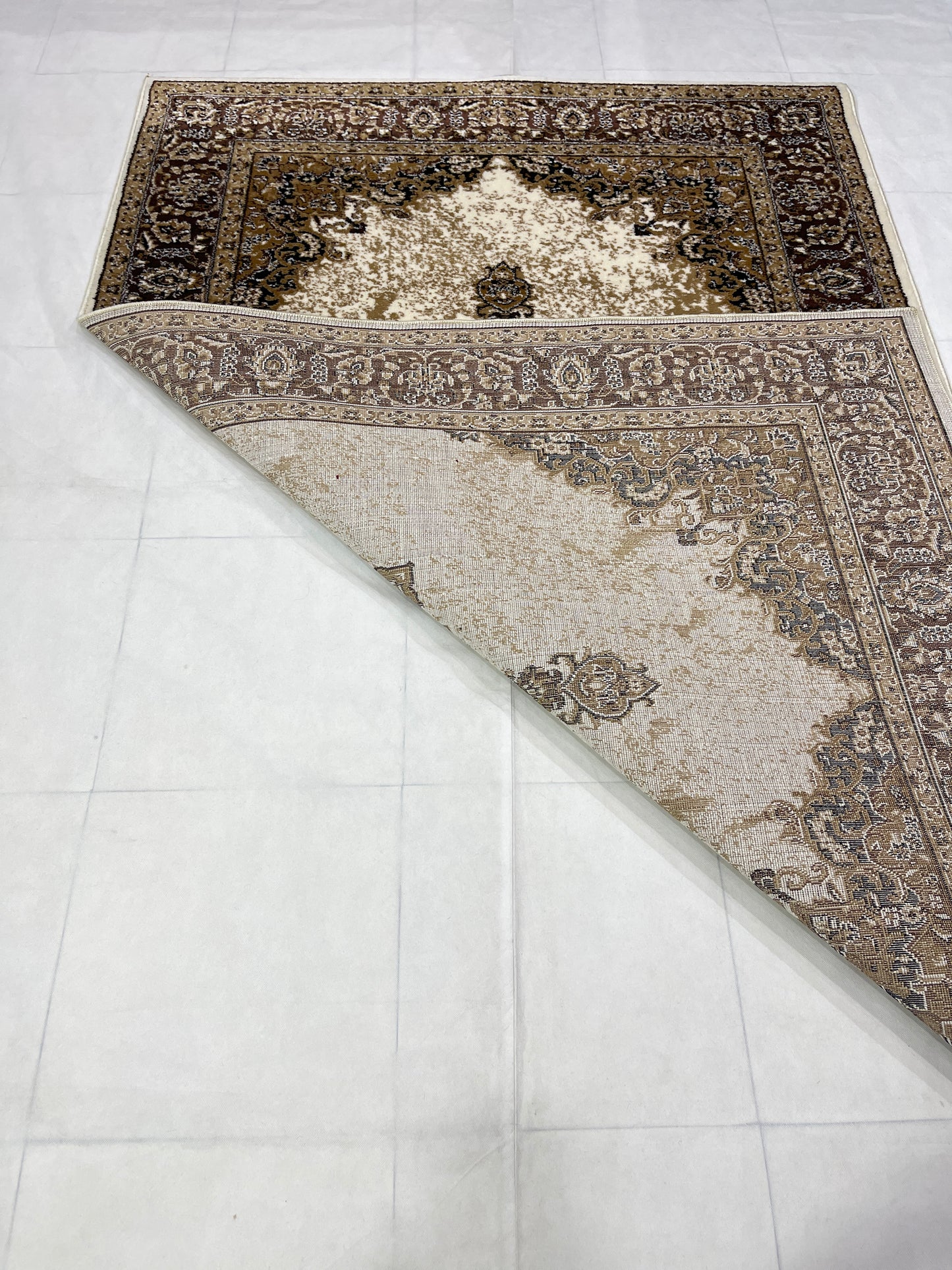 Persian polypropylene Rug,back woven(Article-45-Off White )