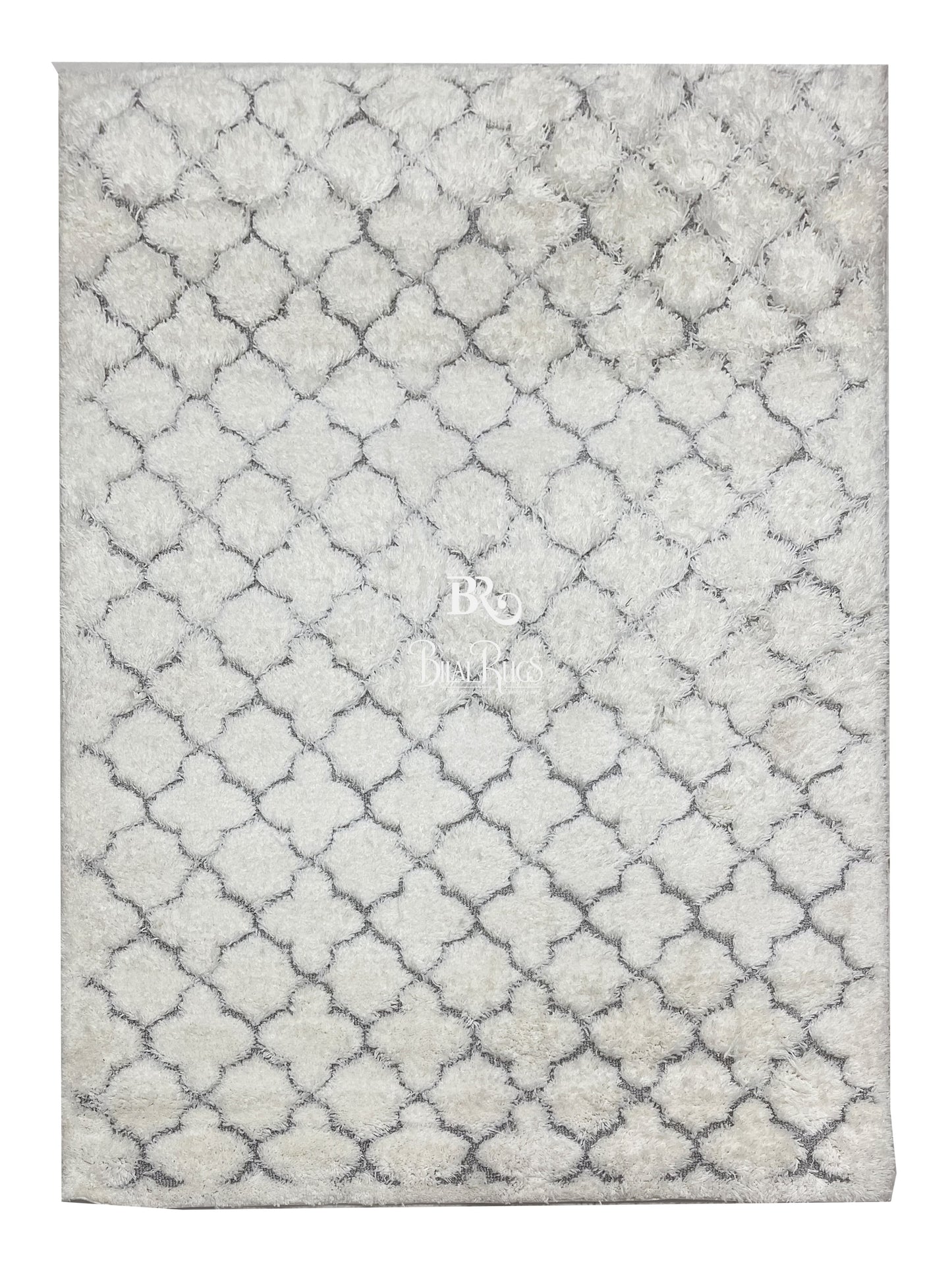 Turkish Shaggy Rug With Woven Back. 
Size : 5 Ft Width x 7.3 Ft Length (160cm x 220cm)
Article-01-Off White