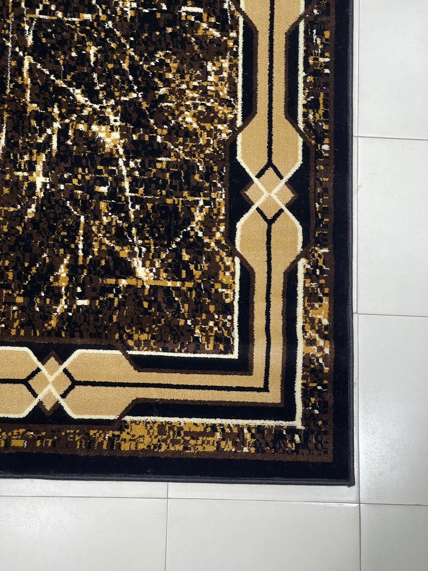 Modern polypropylene Rug,back woven(Article-232-Black)