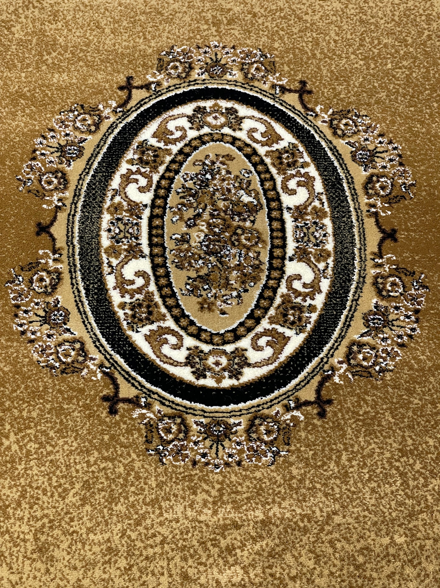 Versace Polypropylene Rug,back woven(Article-75-Beige)
Size : 5ft width  x 7.3ft length (150cm x 220cm)