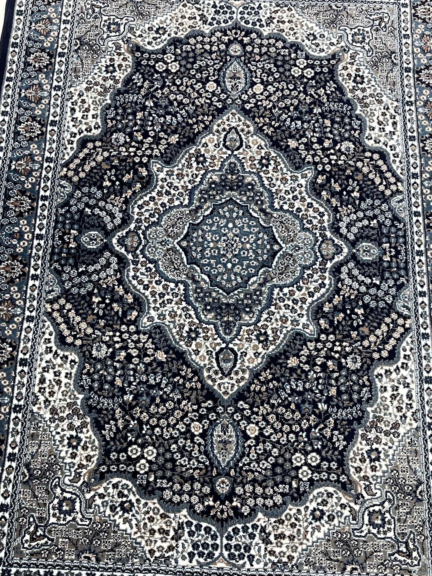 Persian polypropylene Rug,back woven(Article-25-Blue)
Size: 6.6 ft width x 9.6 ft length (200cm x 290cm)