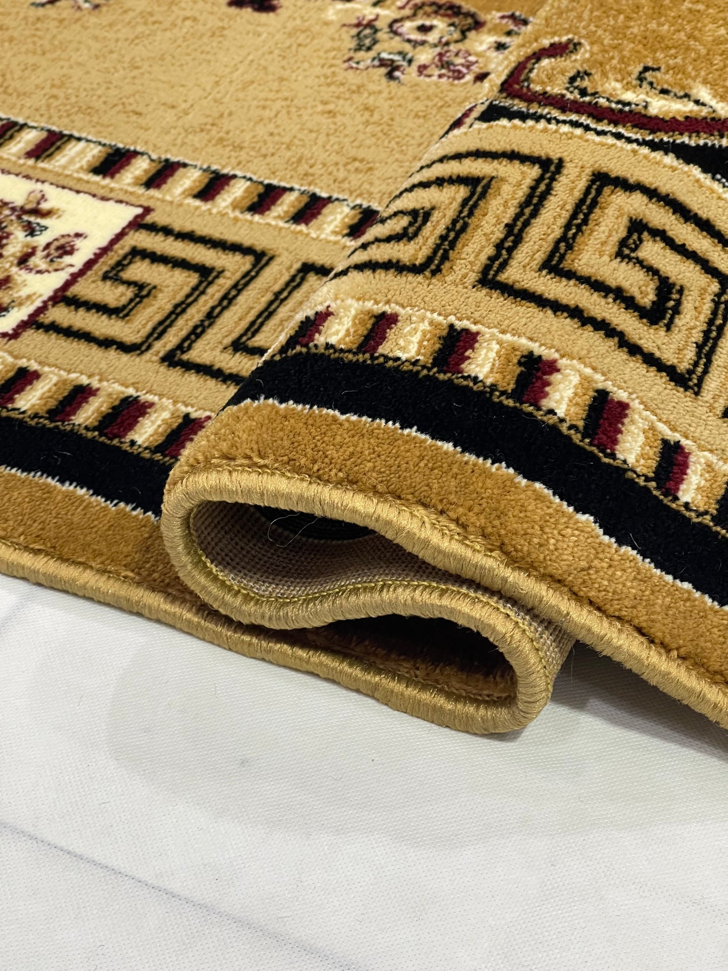 Versace Polypropylene Rug,back woven(Article-75-Beige)