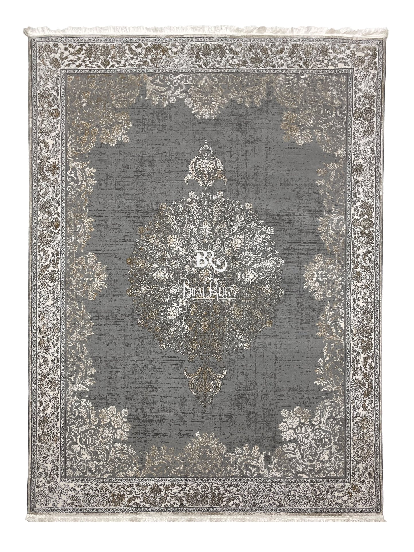 Irani Vintage Woven Rug.
 Article -2072-Grey
Size: 5 ft width x 7.3 ft length (150cm x 220cm)