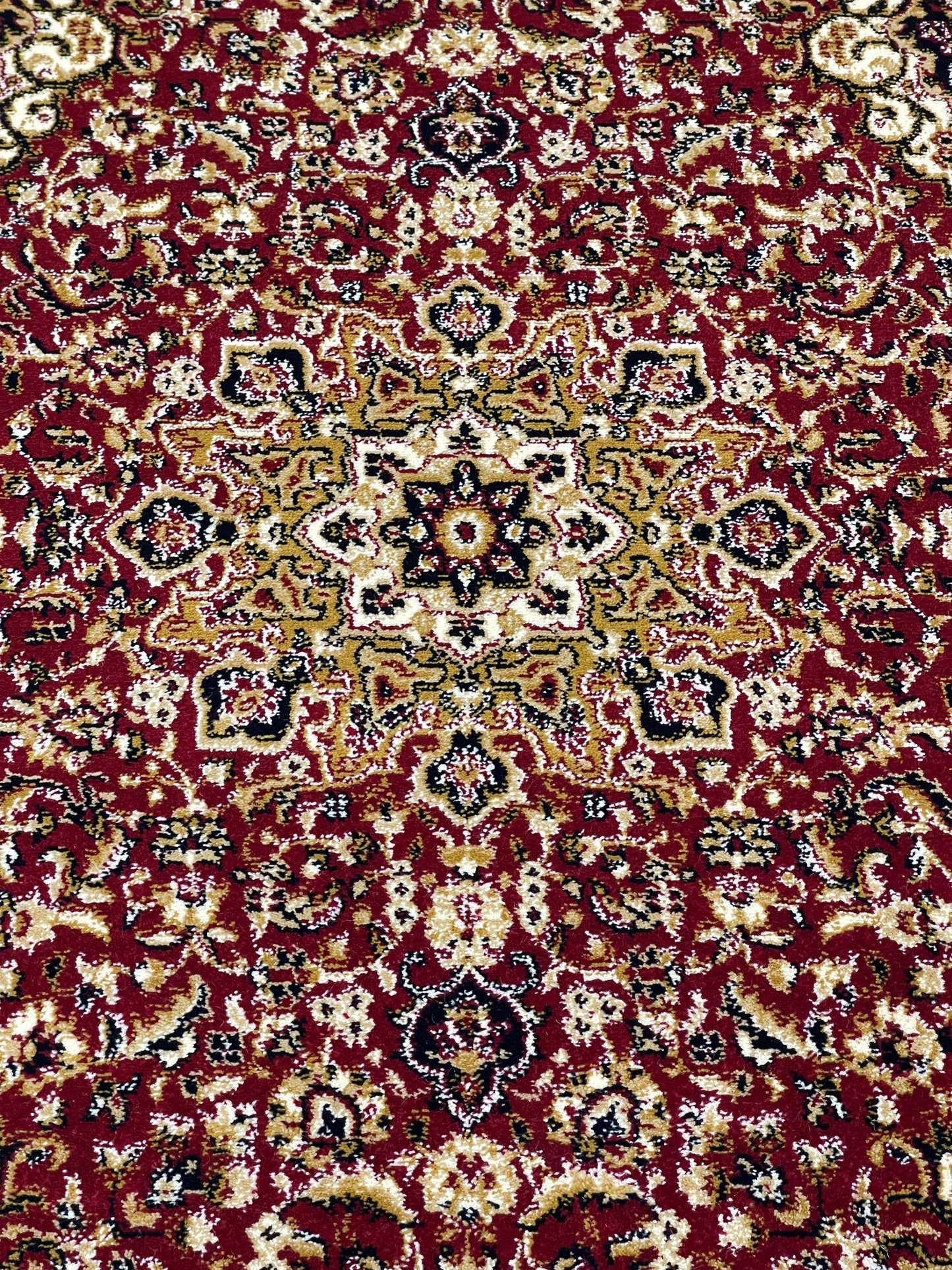 Persian Polypropylene Rug,Woven Back
(Article-20-Red)
Size : 4 ft width x 5.6 ft length (120 cm x 170 cm)