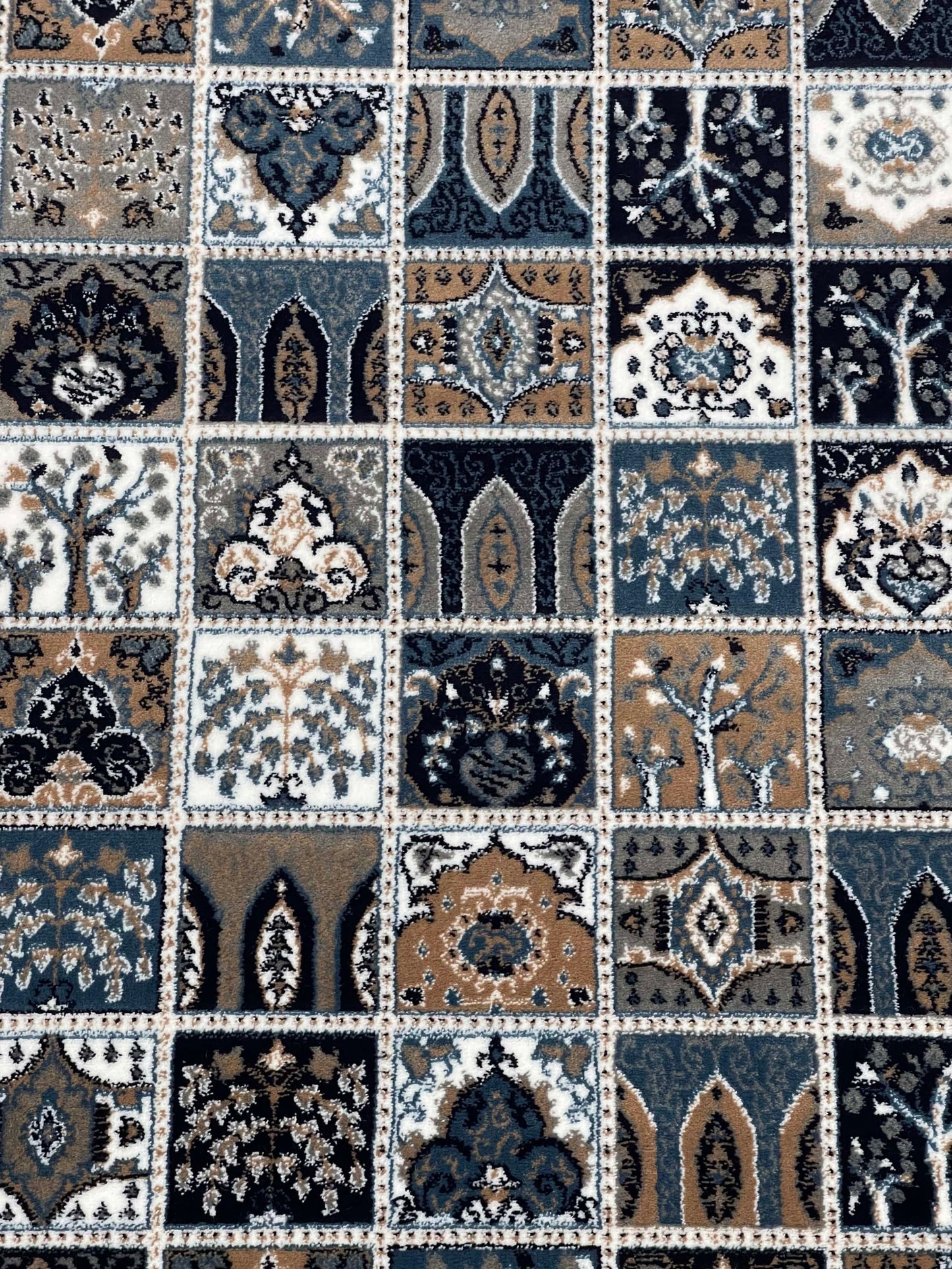 Persian polypropylene Rug,back woven(Article-3556-Blue)