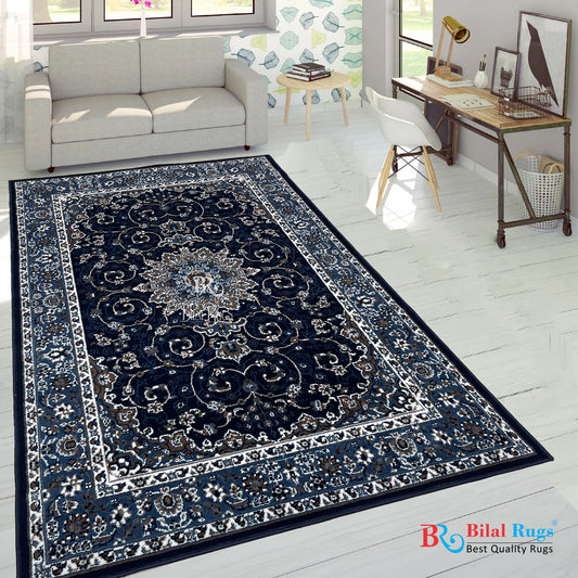 Persian Polypropylene Rug,back woven(Article-19-Blue)
Size : 5ft width  x 7.3ft length (150cm x 220cm)