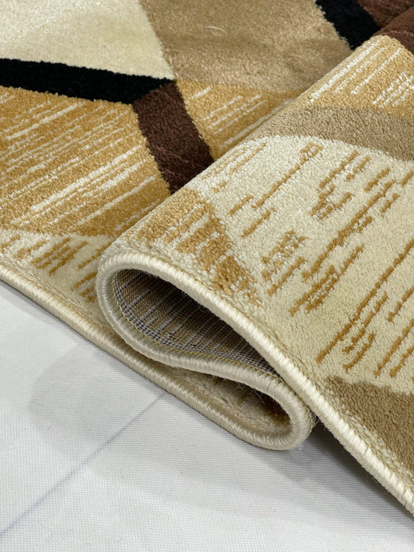 Modern polypropylene Rug,back woven(Article-663-Off white)