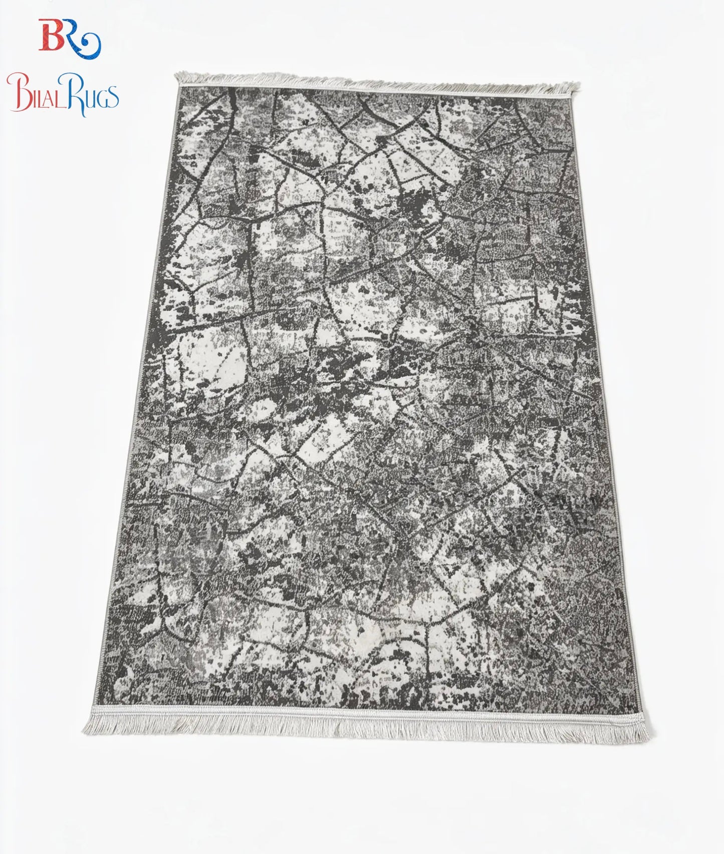 Irani viscose Rug , Woven Back
Article-318-Grey 
Size : 3 ft width x 5 ft length (100 cm x 150cm)
