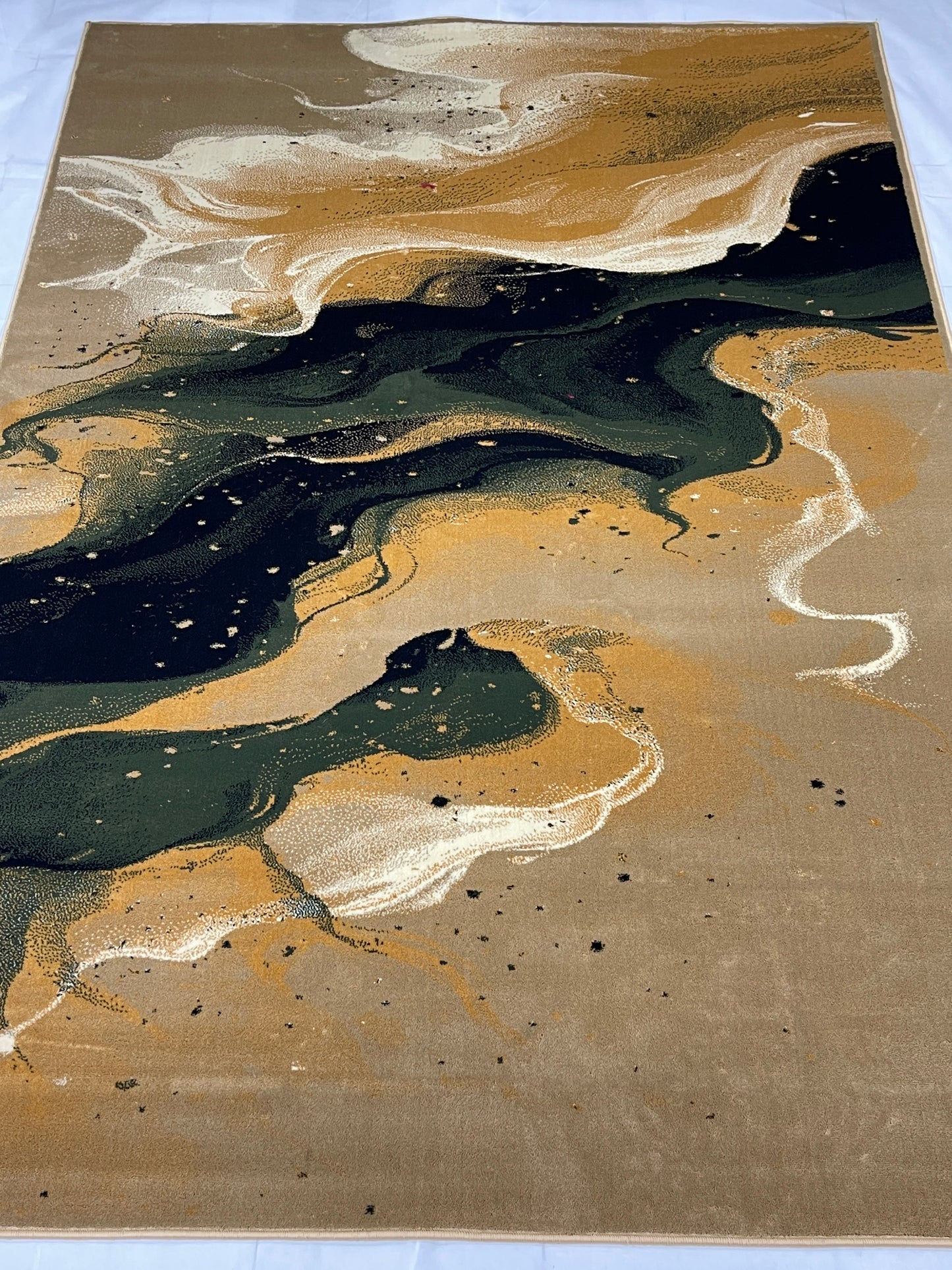 Modern polypropylene Rug,back woven(Article-1766-Beige) Size : 6.6 ft width x 9.6 ft length (200cm x 290cm)