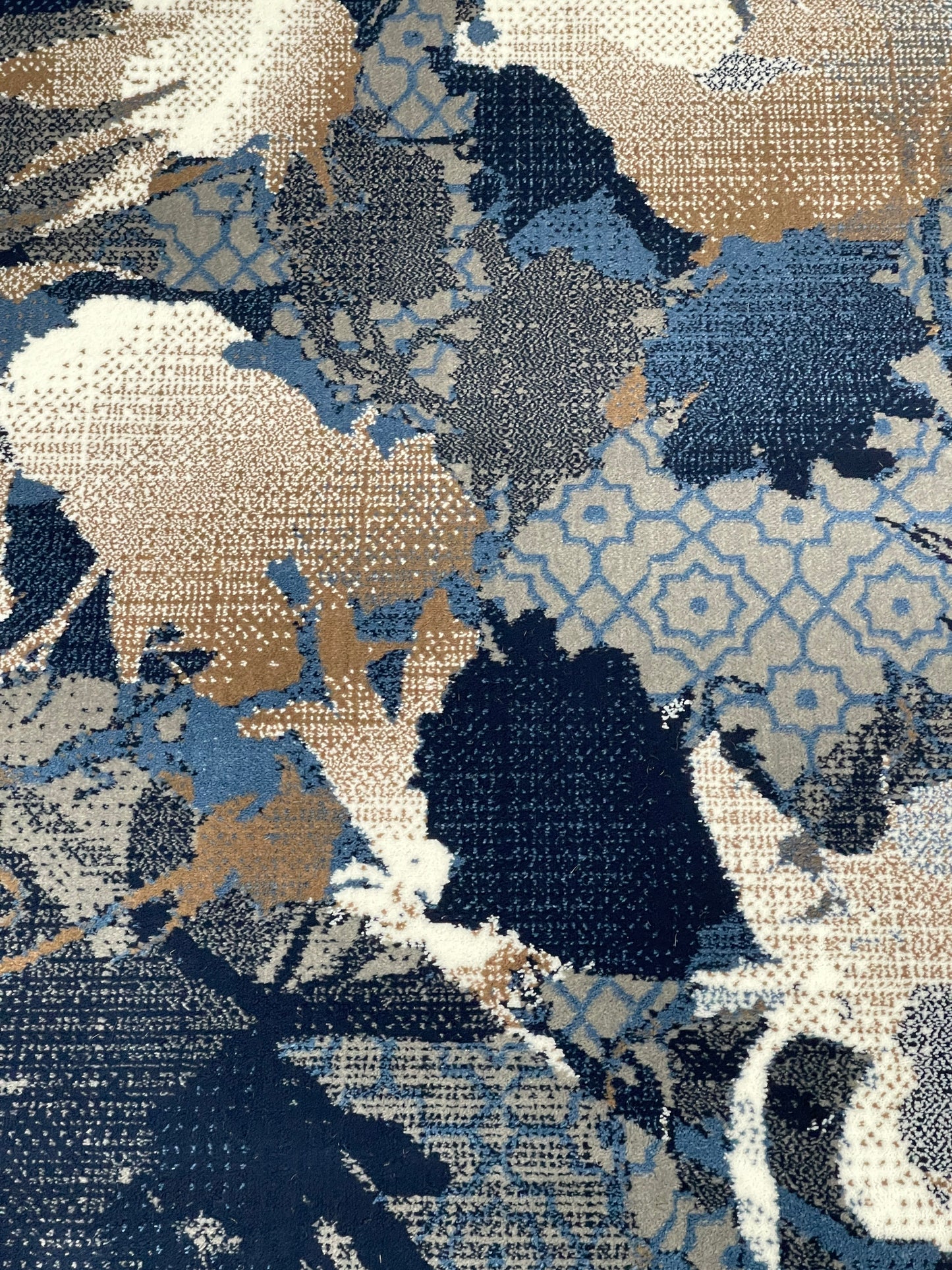 Modern Polypropylene Rug,Back Woven(Article-1654-Grey)