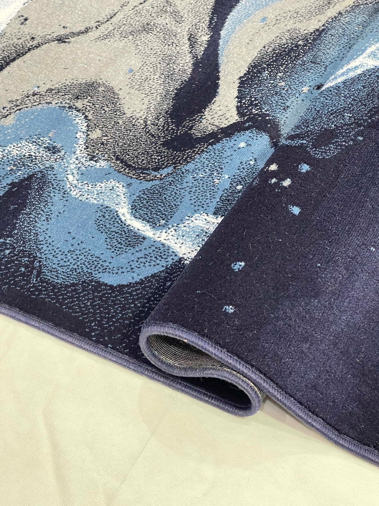 Modern polypropylene Rug,back woven(Article-199-Blue)