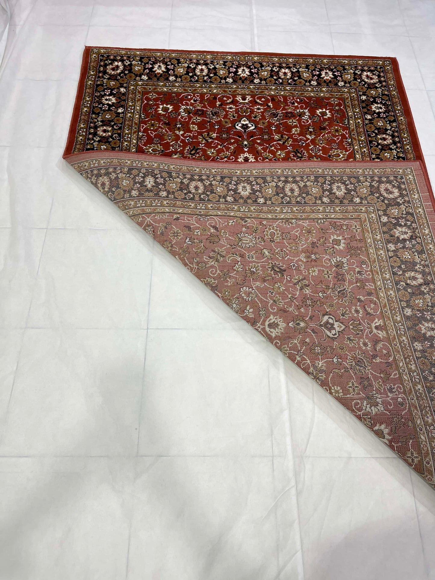 Persian polypropylene Rug,back woven(Article-140-Rust)
Size : 5ft width  x 7.3ft length (150cm x 220cm)