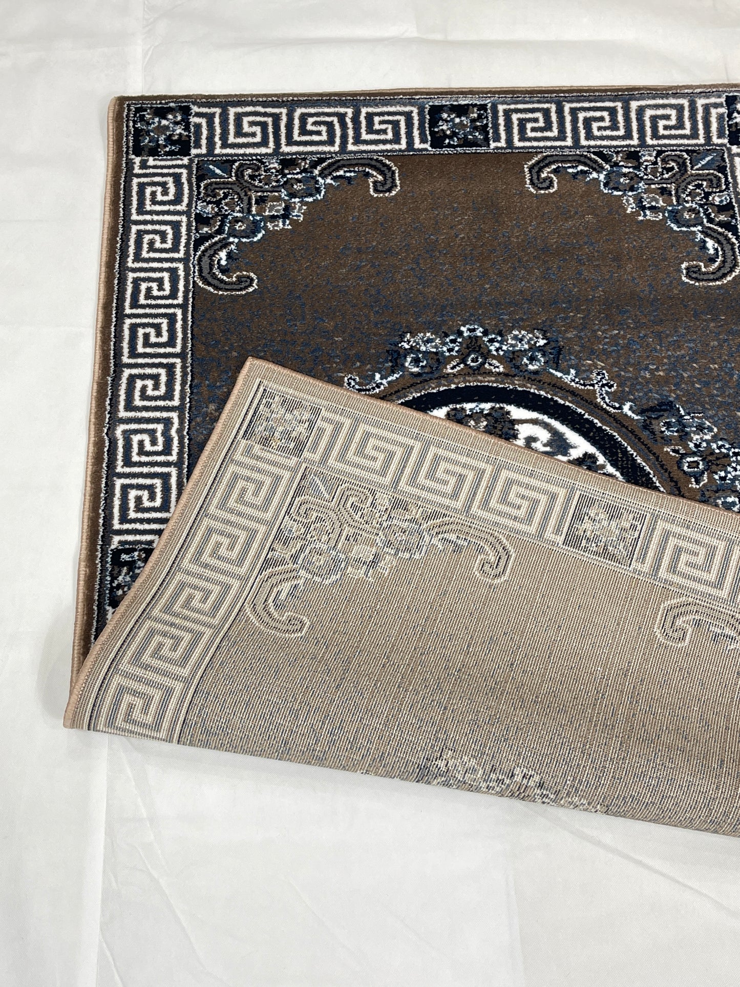 Modern Polypropylene Rug,Woven Back (Article-75-Mink) Size : 3 ft width x 5 ft length (100cm x 150 cm)