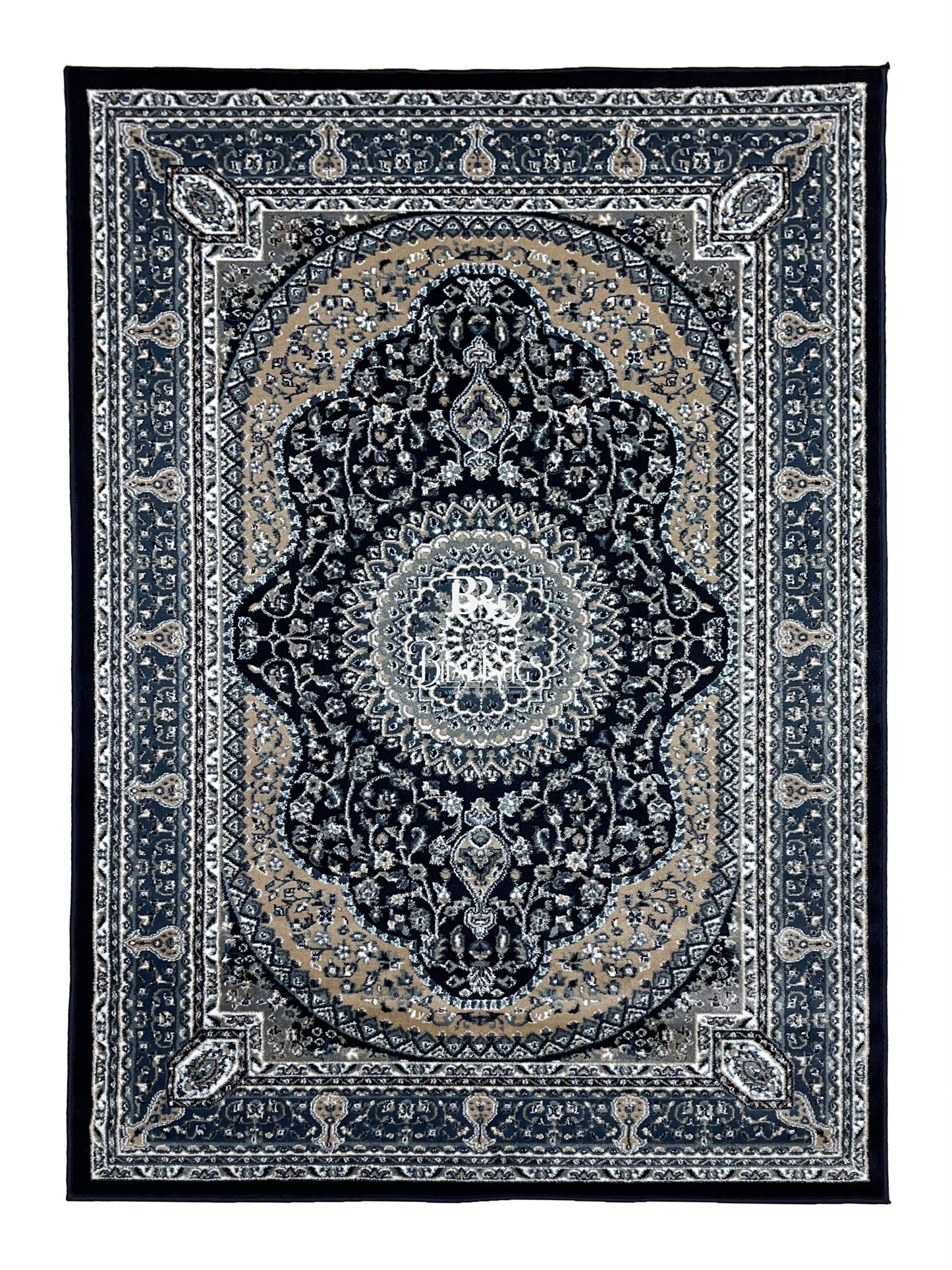 Persian  Polypropylene Rug,back woven(Article-27-Blue)
Size : 5ft width  x 7.3ft length (150cm x 220cm)