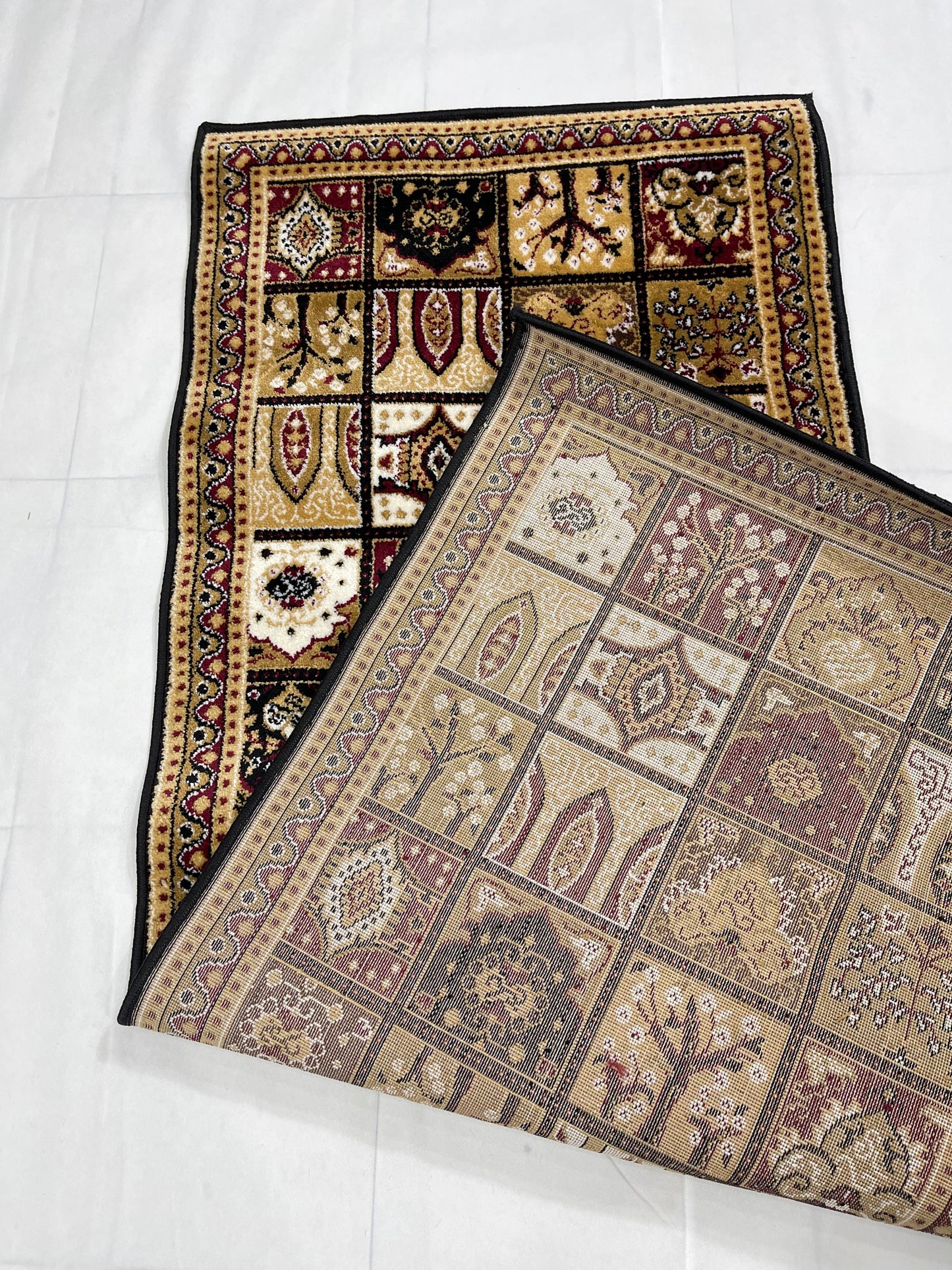 Black  Persian Polypropylene Woven Rug.  Size : 2.6 ft width x 6.6 ft length  (80 cm x 200cm)