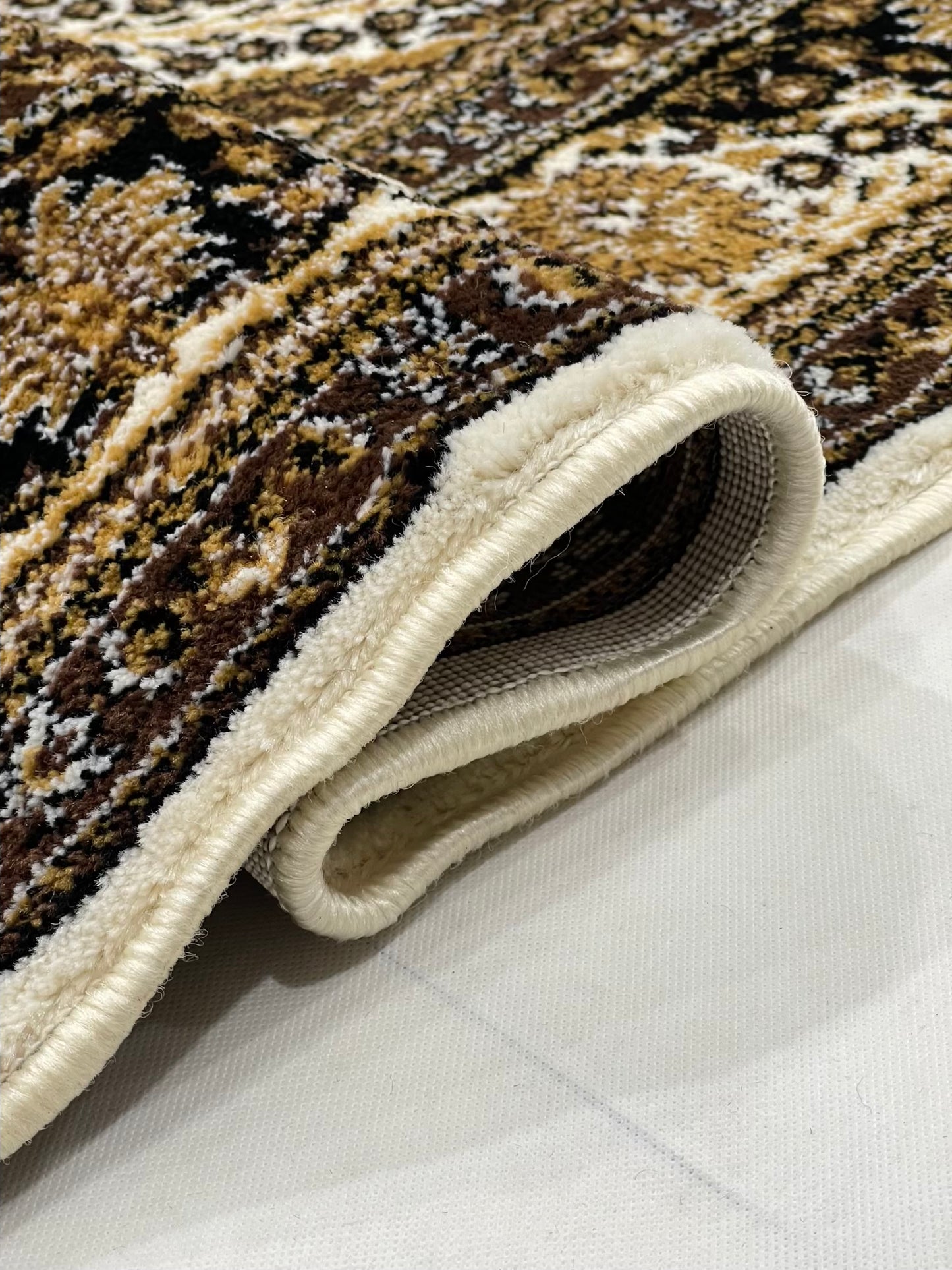 Persian polypropylene Rug,back woven(Article-25-Off white)
