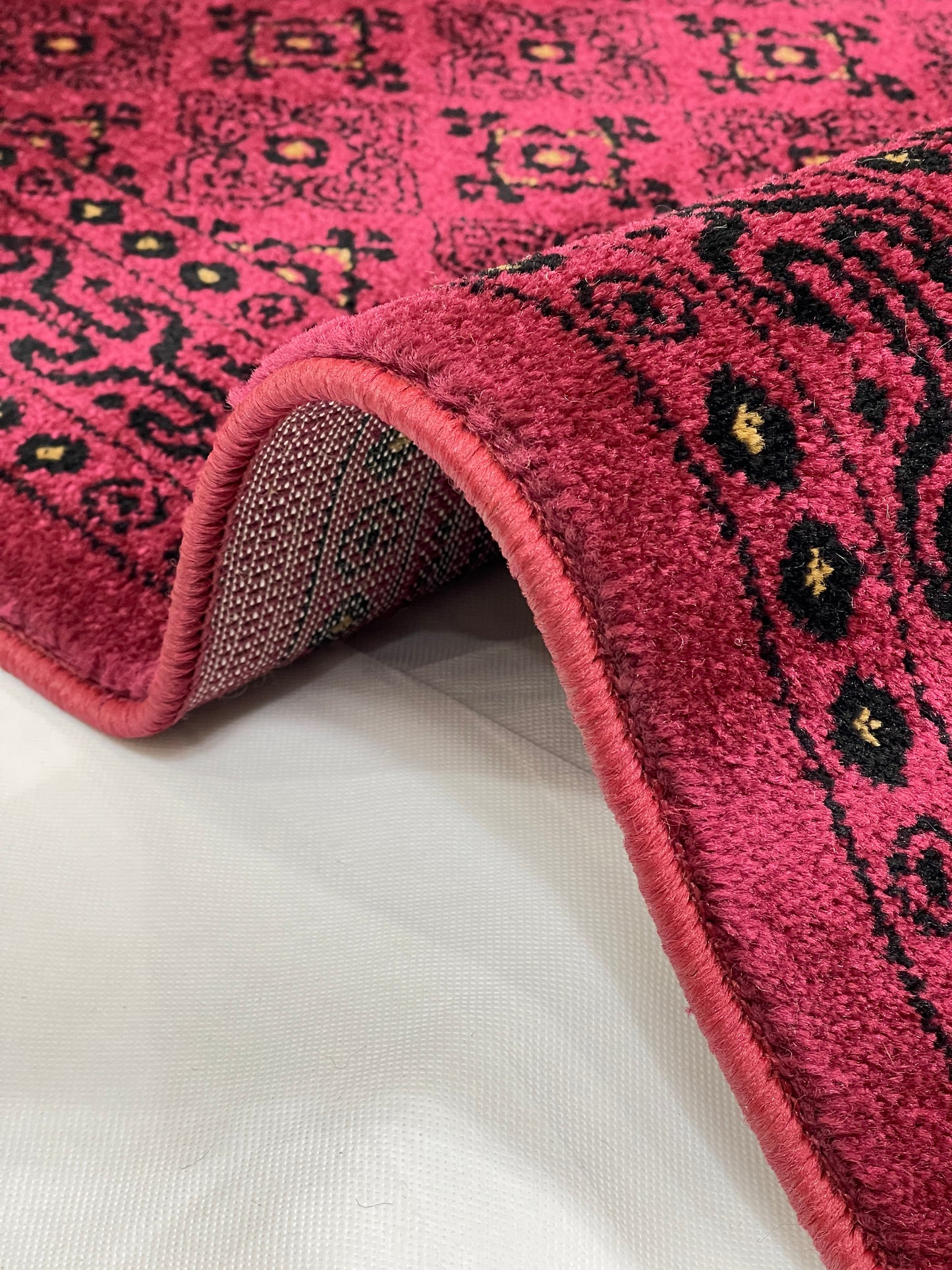 Persian Polypropylene Rug,Woven Back (Article-120-Red) Size : 3 ft width x 5 ft length (100cm x 150 cm)