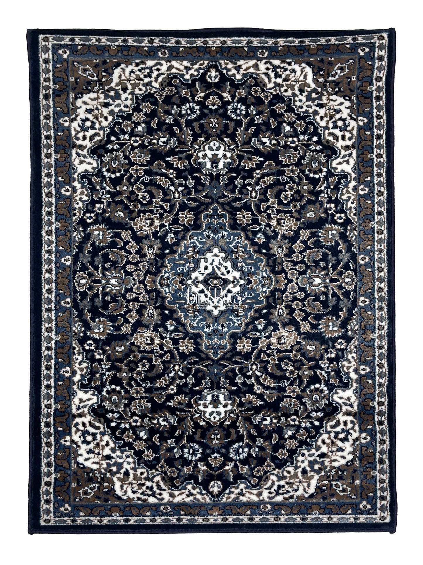 Persian Polypropylene Rug,Woven Back (Article-01-Blue) Size : 3 ft width x 5 ft length (100cm x 150 cm)