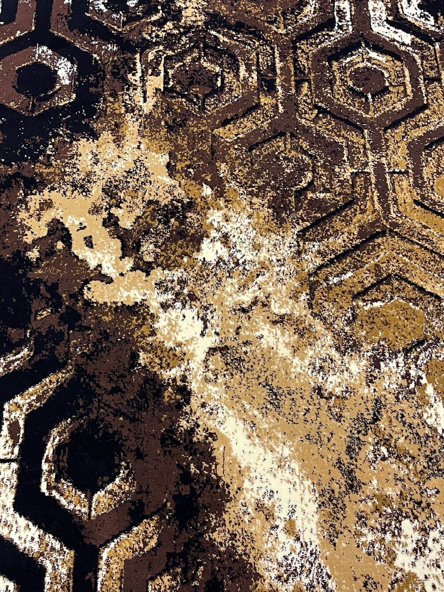 Modern polypropylene Rug,back woven(Article-663-Black)