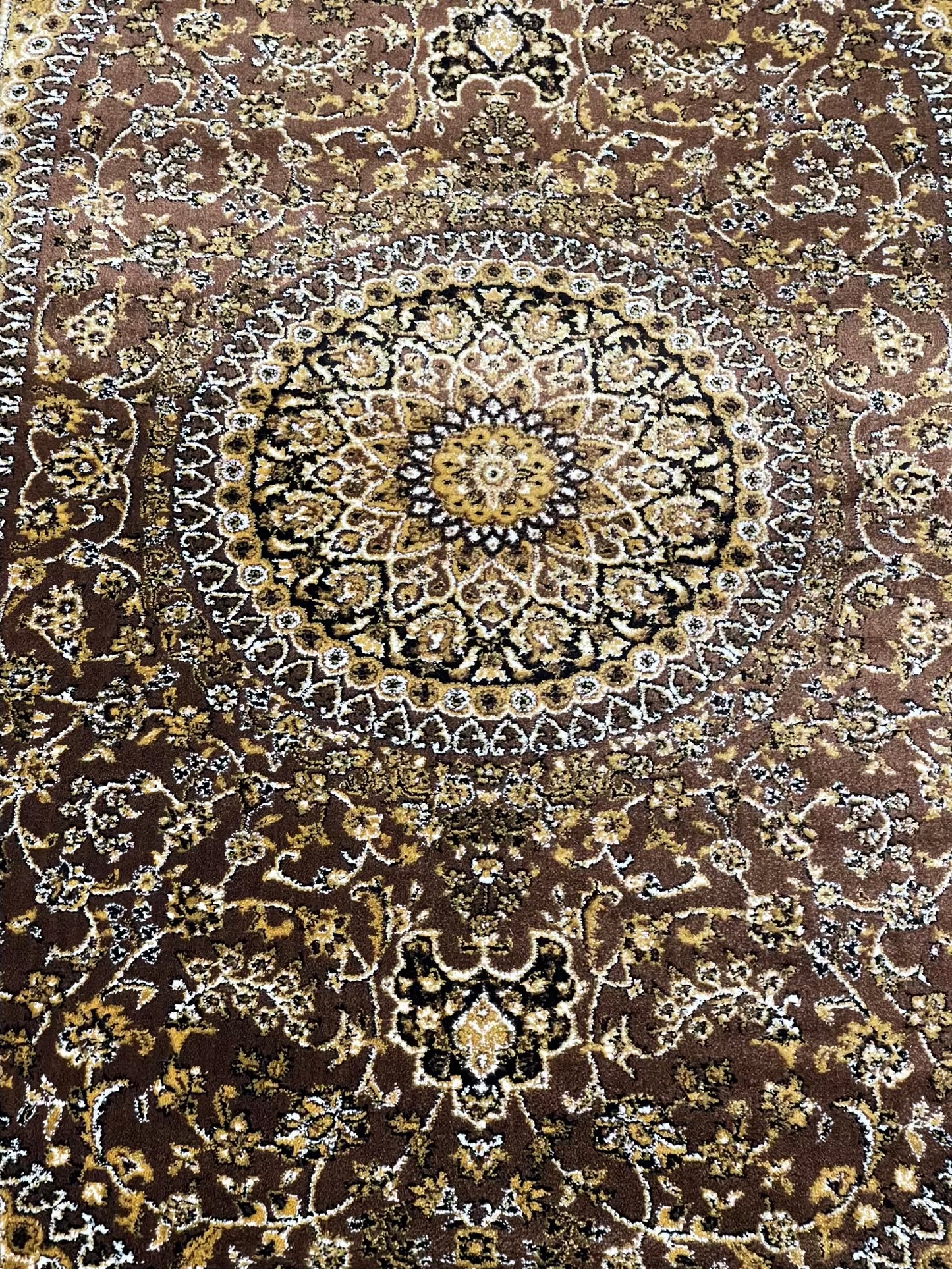 Persian polypropylene Rug,back woven(Article-22-Brown)
