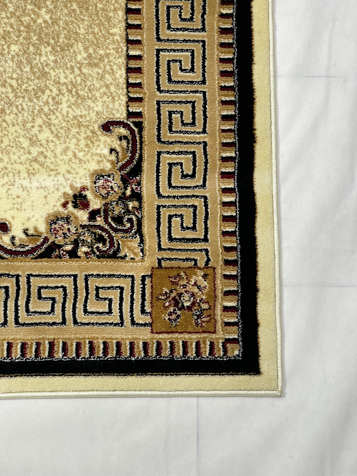 Versace Polypropylene Rug,back woven(Article-75-Off white)
