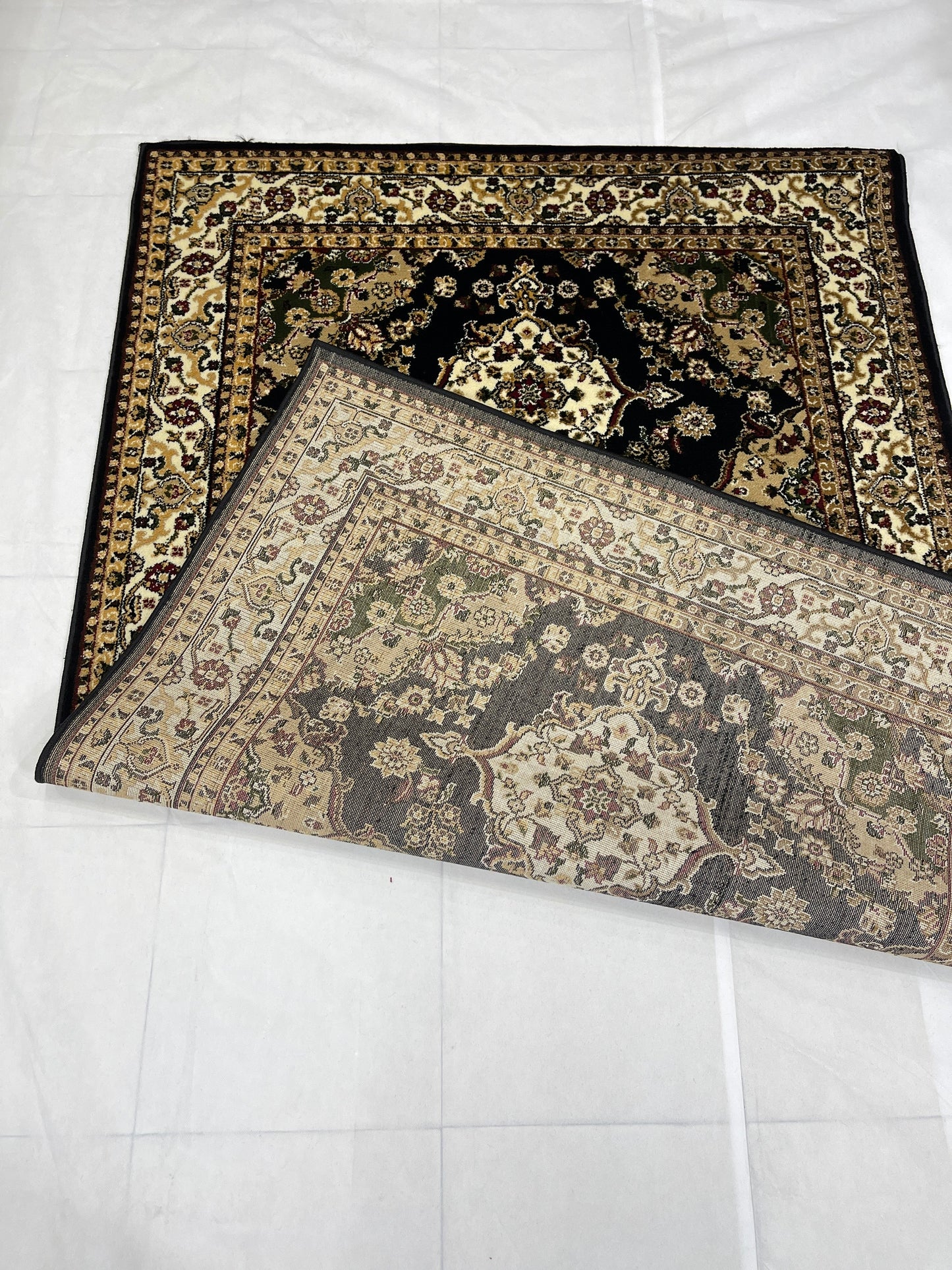 Persian Polypropylene Rug,back woven(Article-28-Black)
Size : 5ft width  x 7.3ft length (150cm x 220cm)