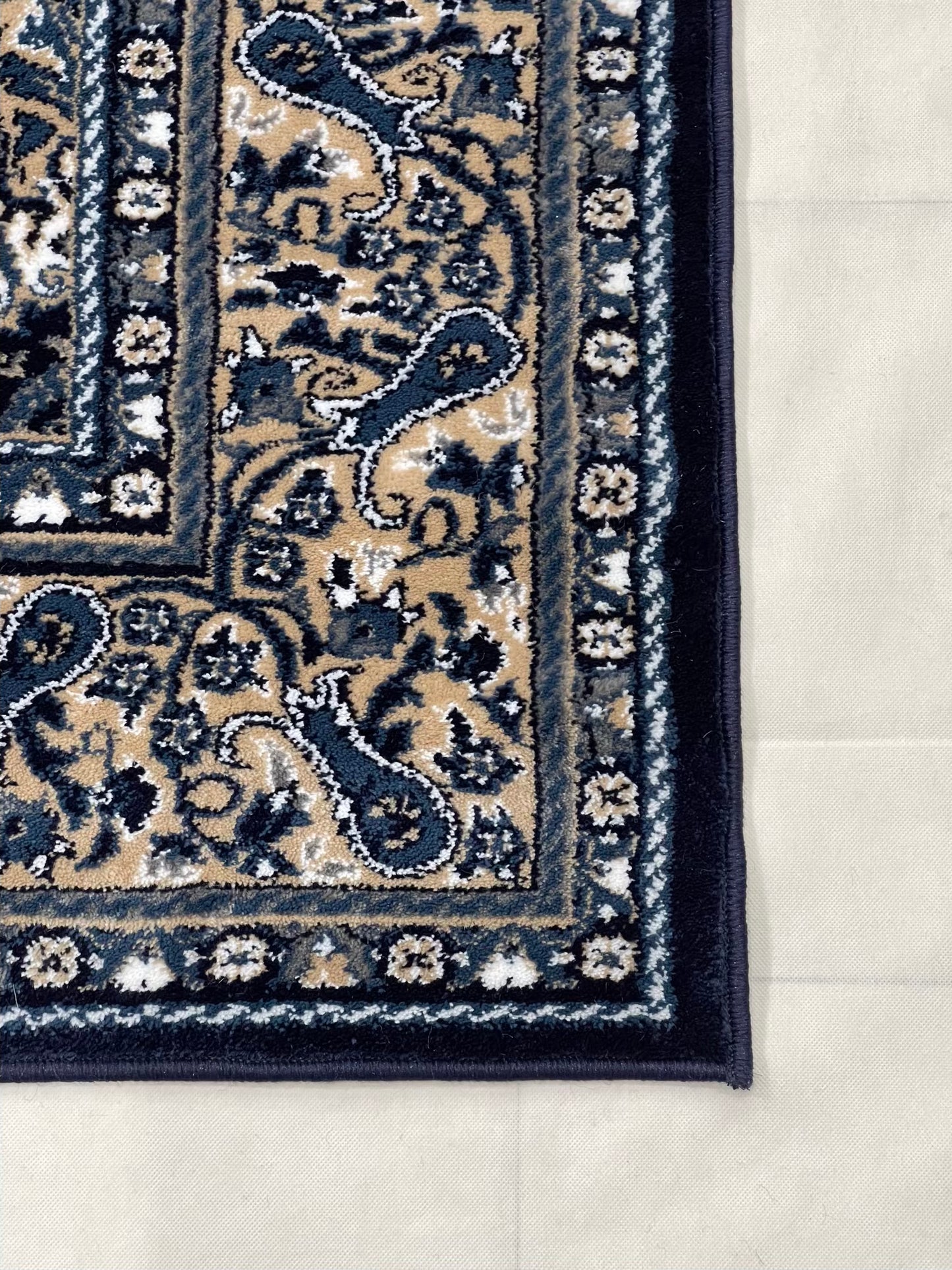 Persian polypropylene Rug,back woven(Article-19-Blue)