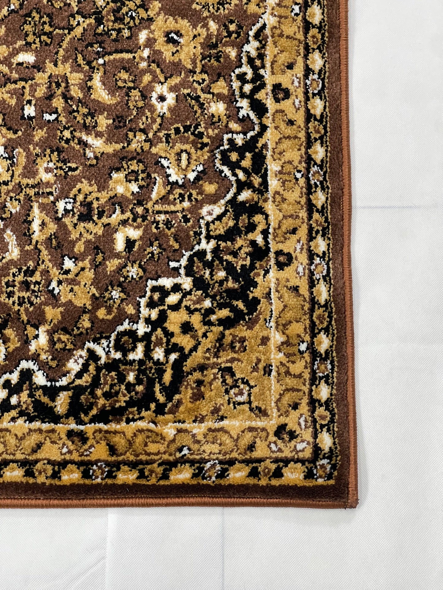 Brown Persian Polypropylene Woven Rug.
 Size : 2.6 ft width x 6.6 ft length
 (80 cm x 200cm)