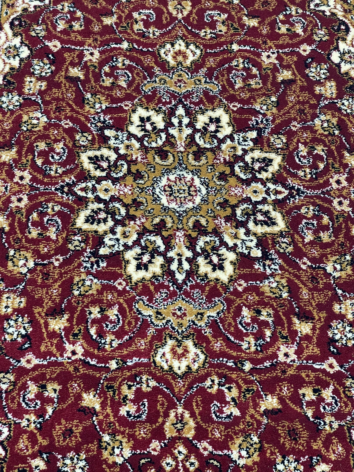 Persian Polypropylene Rug,Woven Back (Article-19-Red) Size : 3 ft width x 5 ft length (100cm x 150 cm)