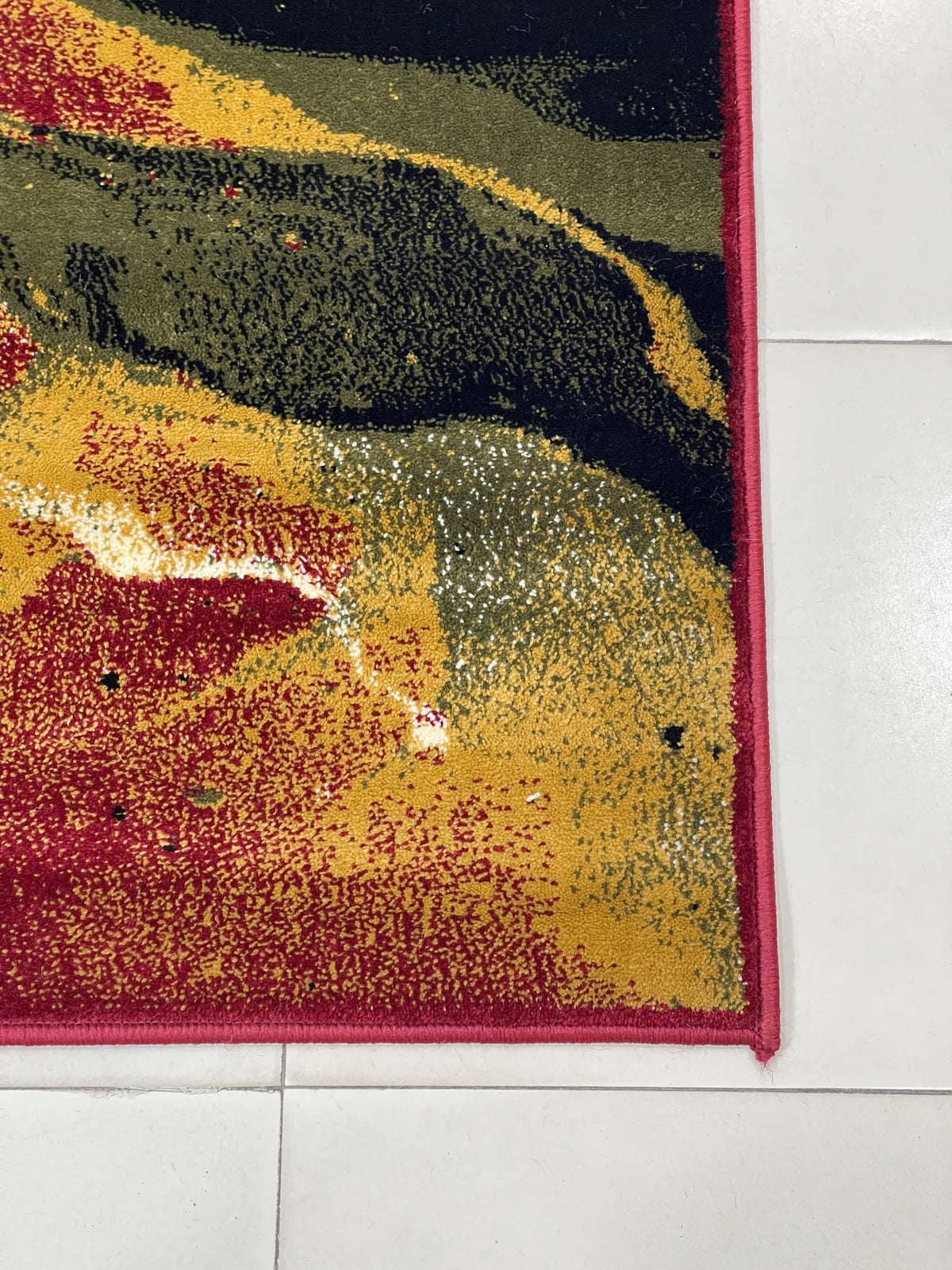 Modern polypropylene Rug,back woven
(Article-567-Red)