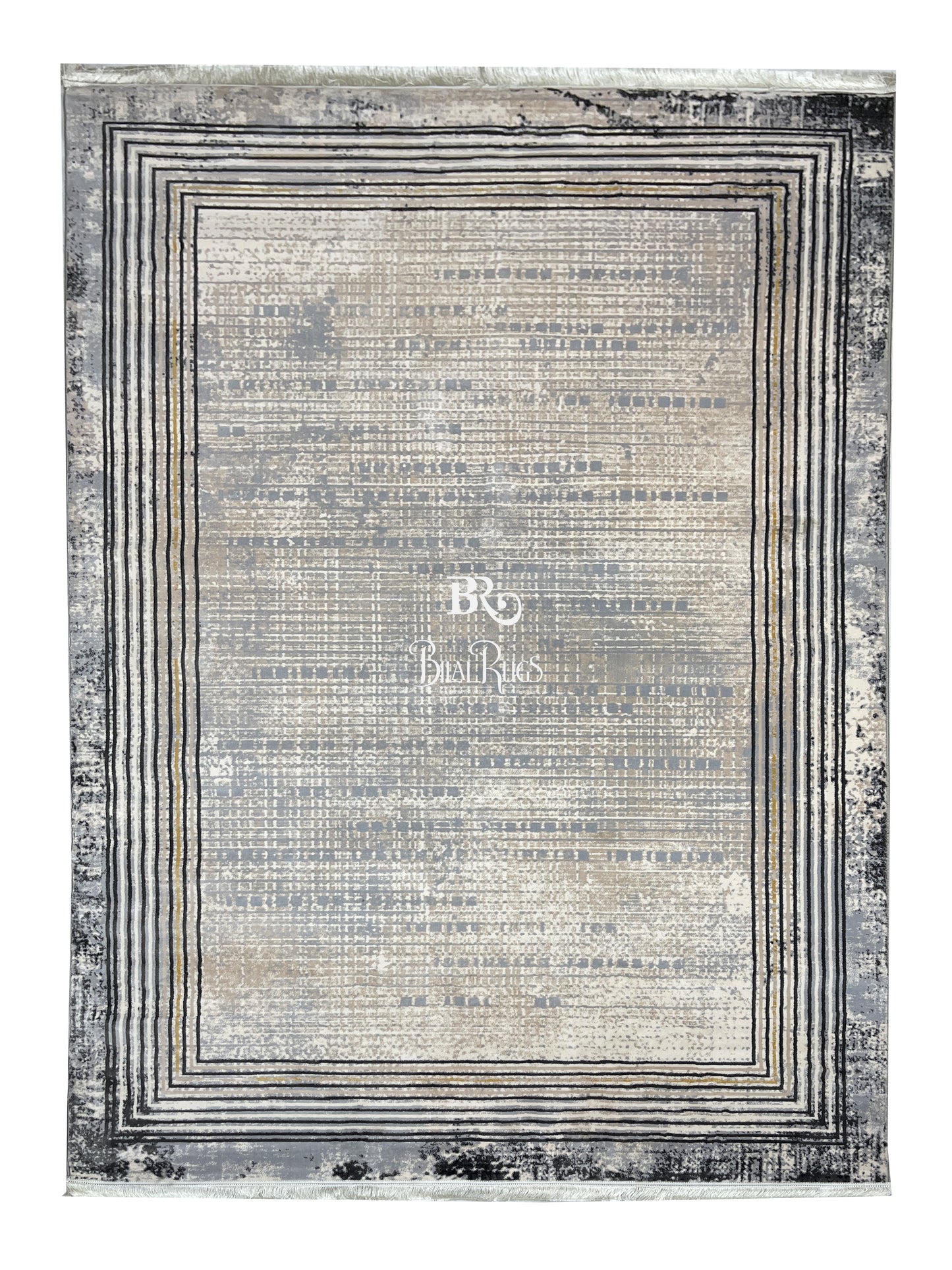 Persian Thick Woven Rug. 
(Article -644-Grey )
Size: 6.6 ft width x 9.6 ft length (200cm x 290cm)