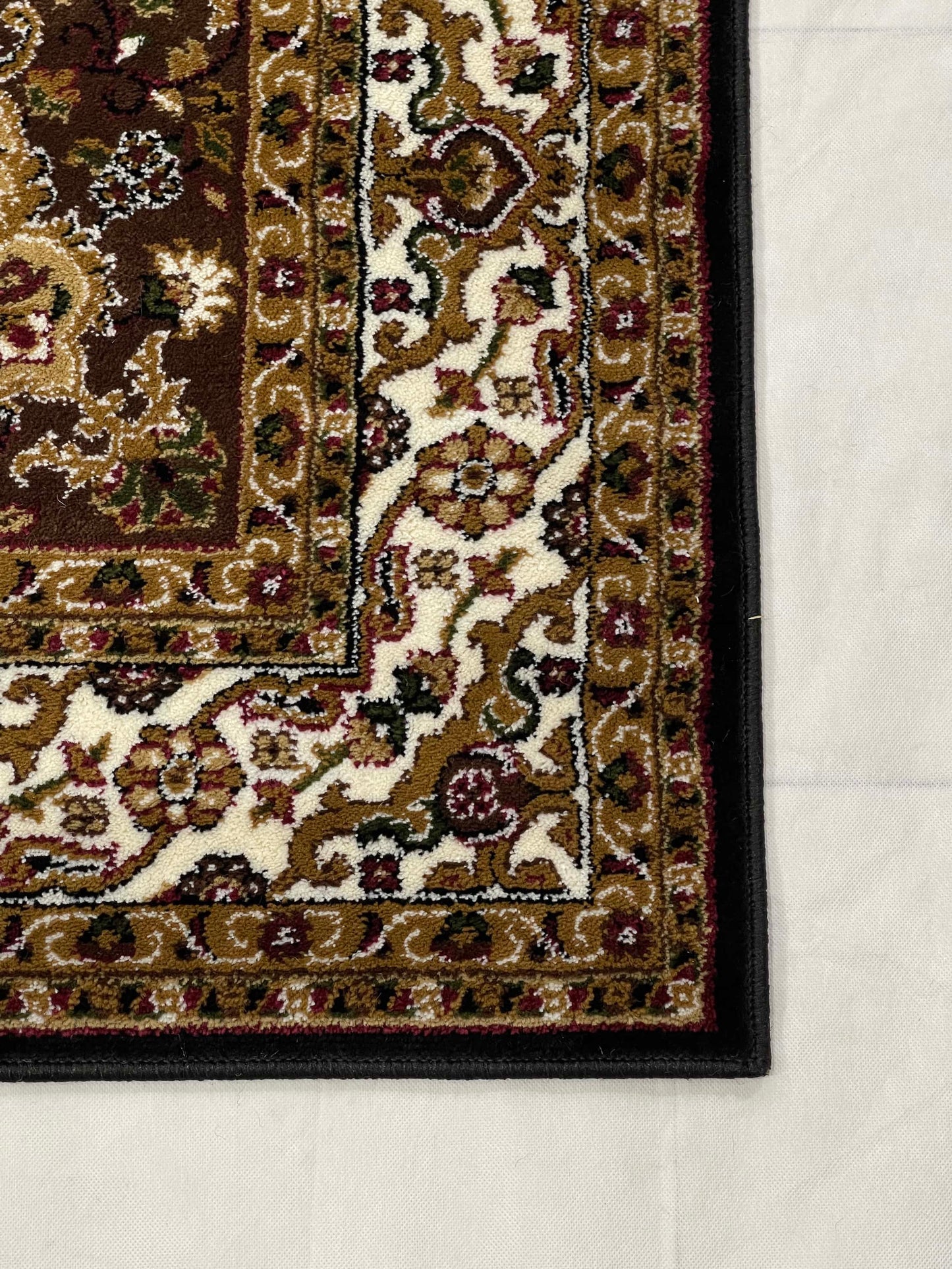 Persian polypropylene Rug,back woven(Article-37-Black)