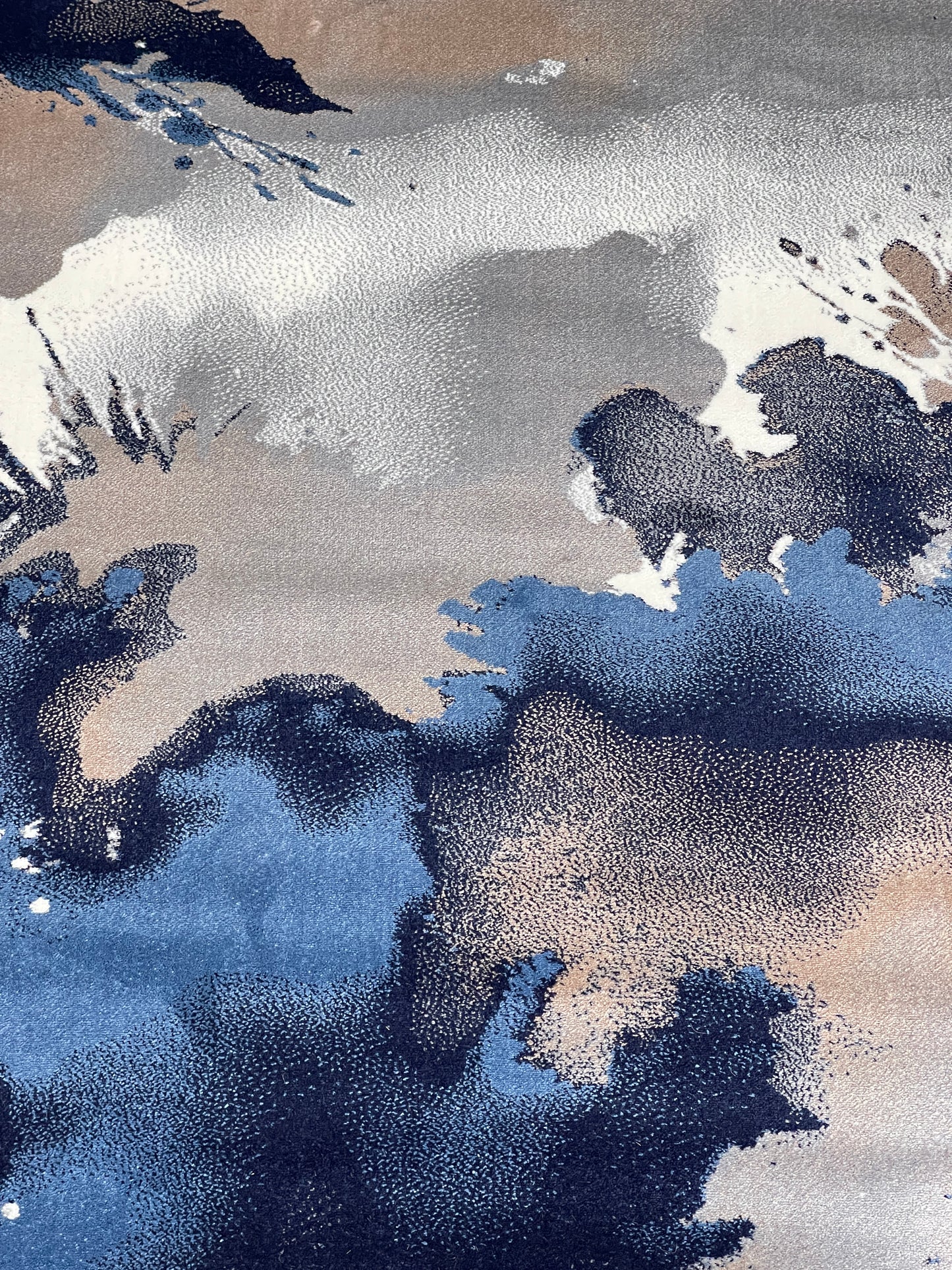 Modern polypropylene Rug,back woven(Article-556-Dark Blue)