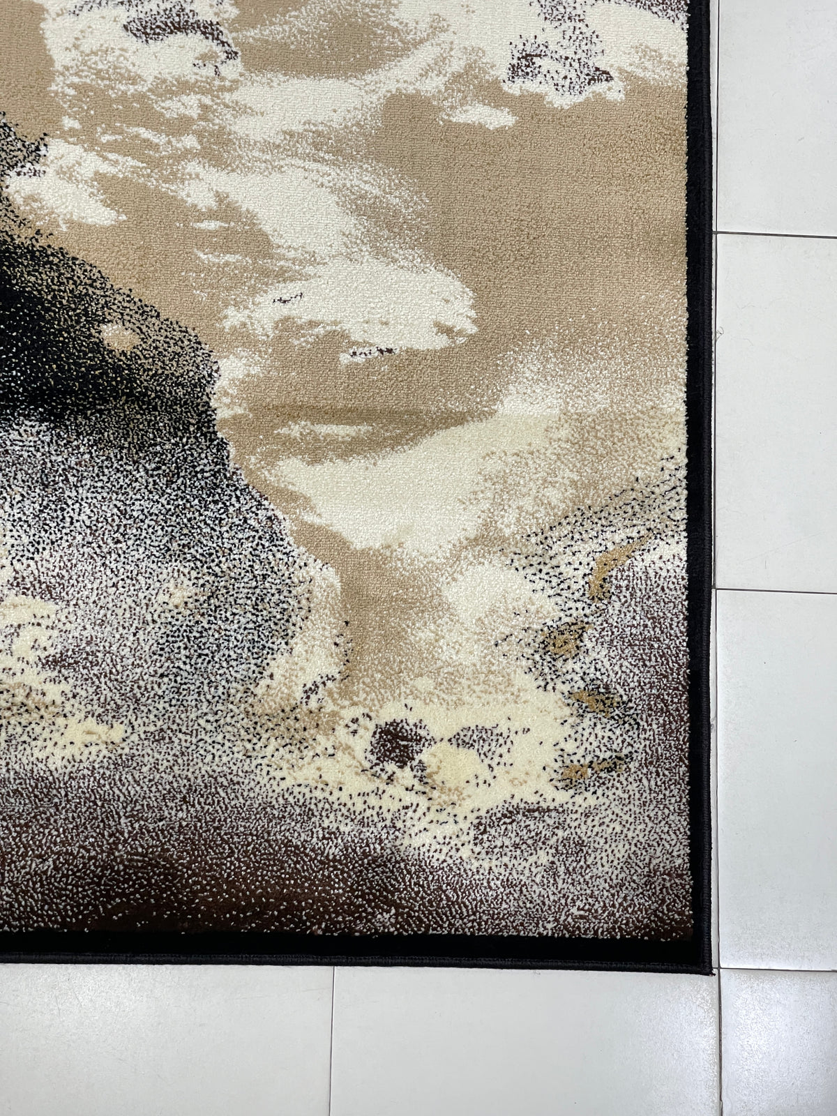 Modern  Polypropylene Rug,back woven(Article-314-Black )