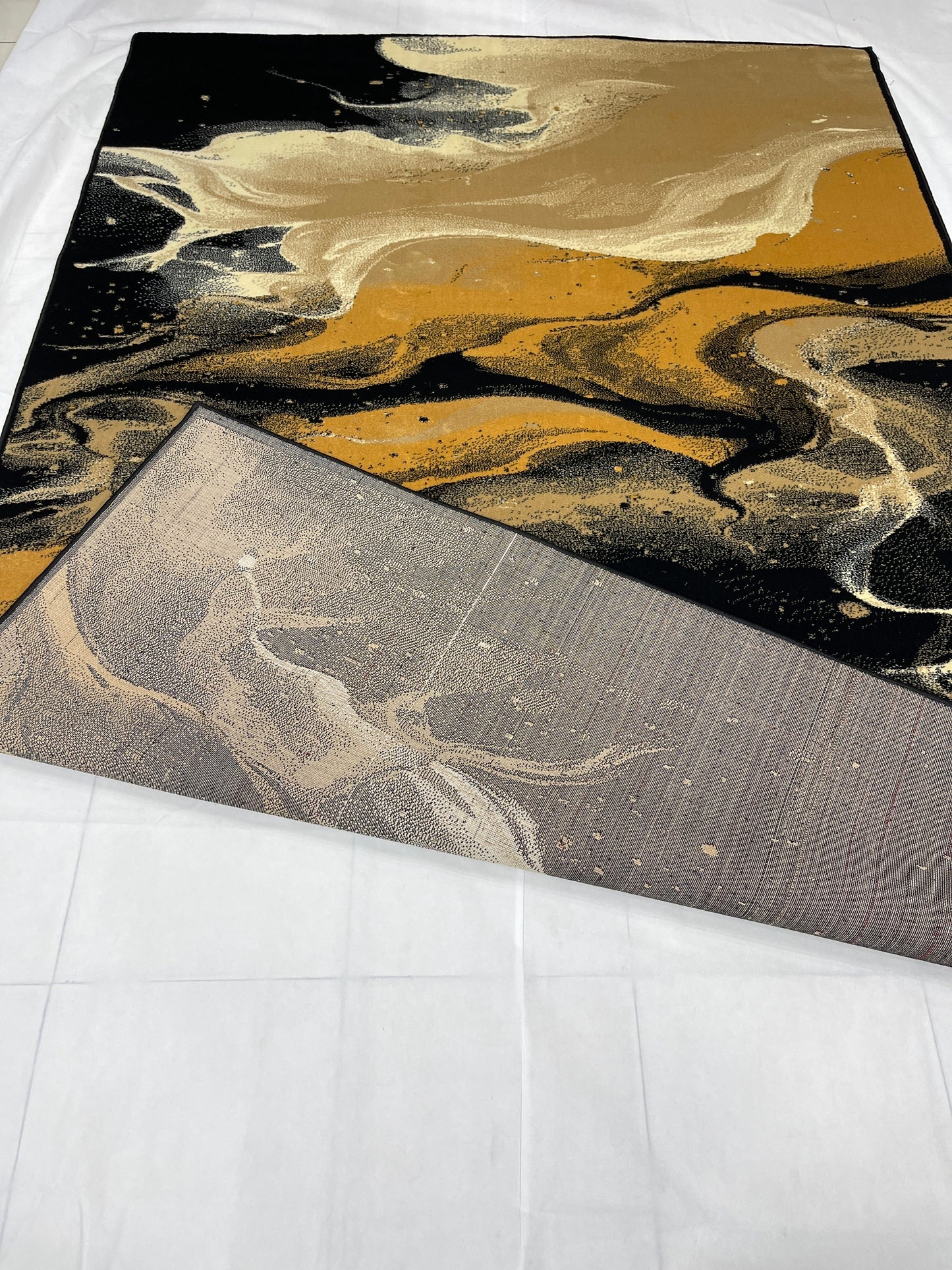 Modern Polypropylene Rug,back woven(Article-168-Black)
Size : 6.6 ft width x 9.6 ft length (200cm x 290cm)