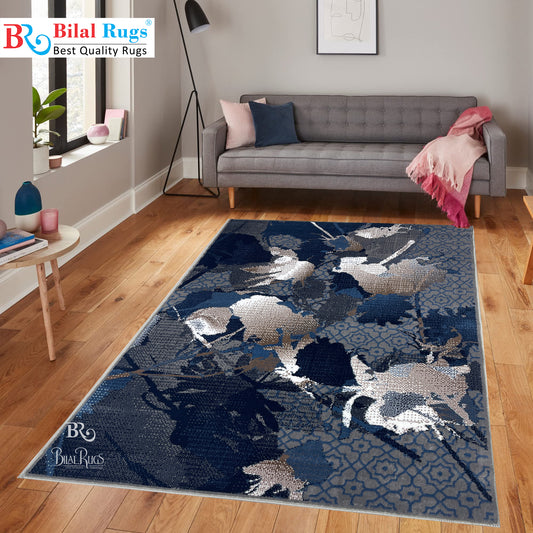 Modern Polypropylene Rug,Back Woven(Article-1654-Grey)