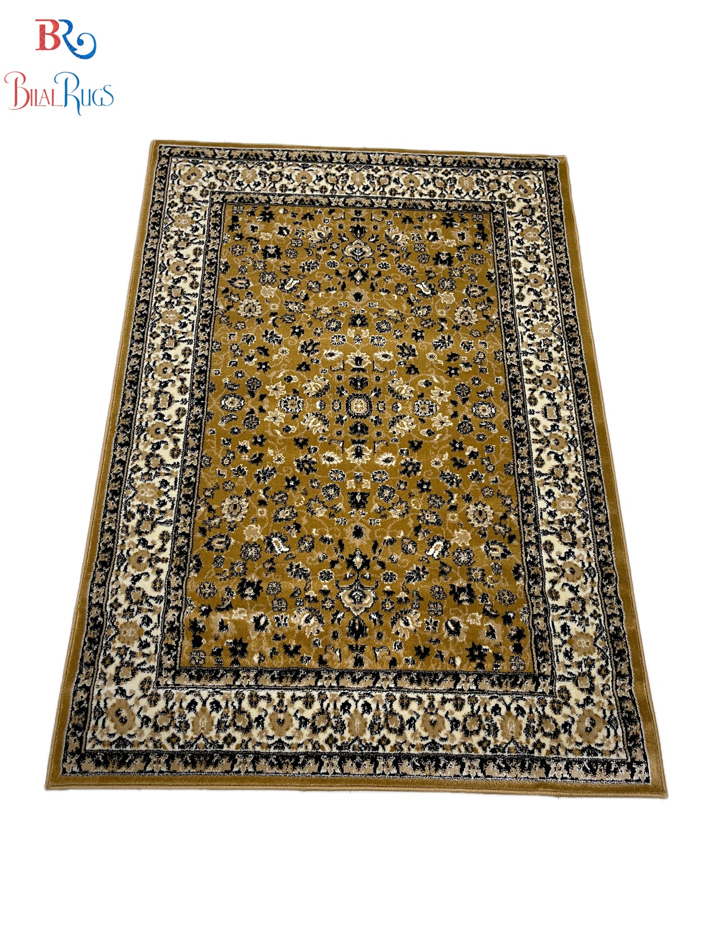 Persian polypropylene Rug,back woven(Article-140-Gold)