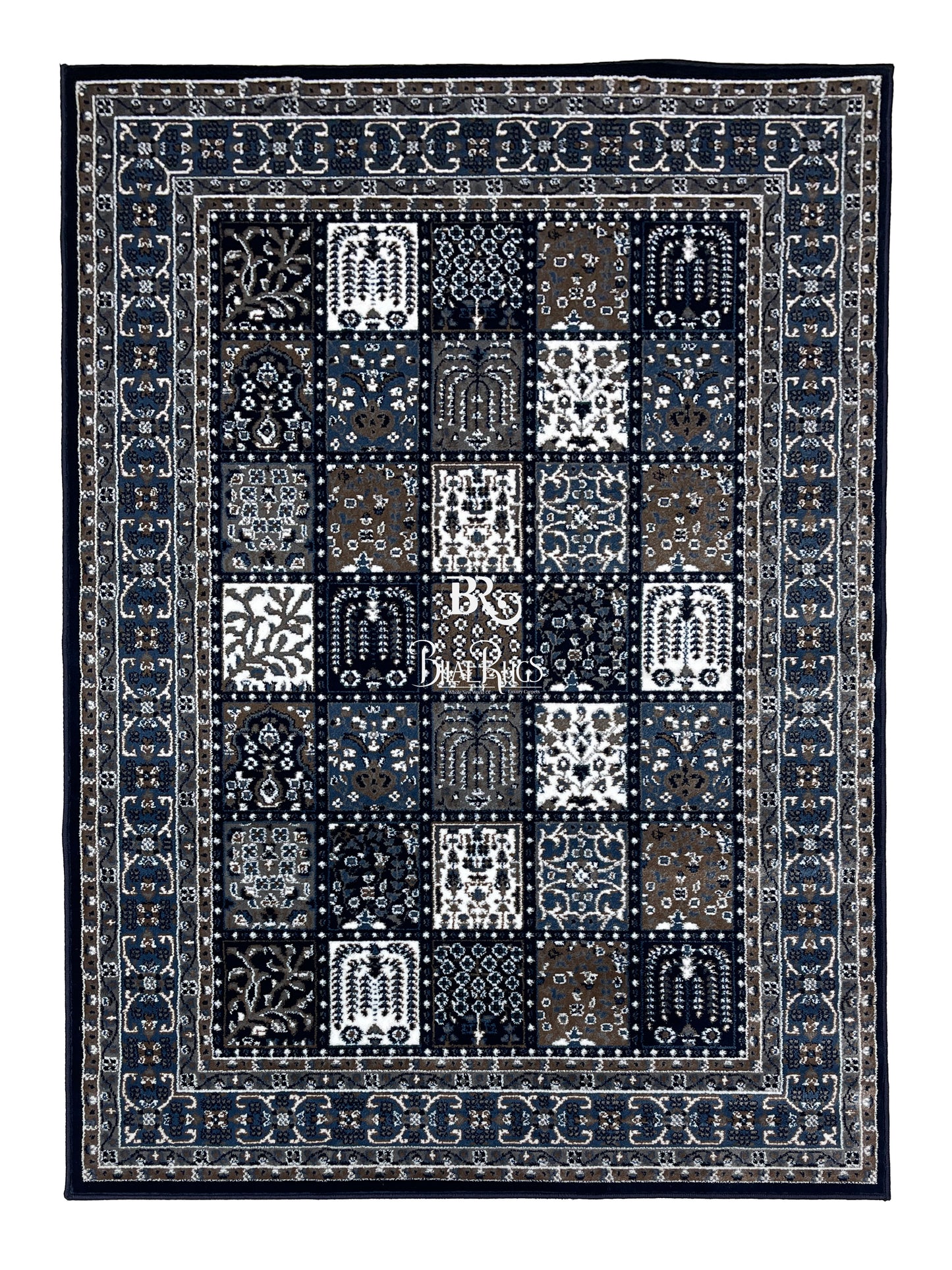 Persian Polypropylene Rug,back woven(Article-26-Dark Blue)