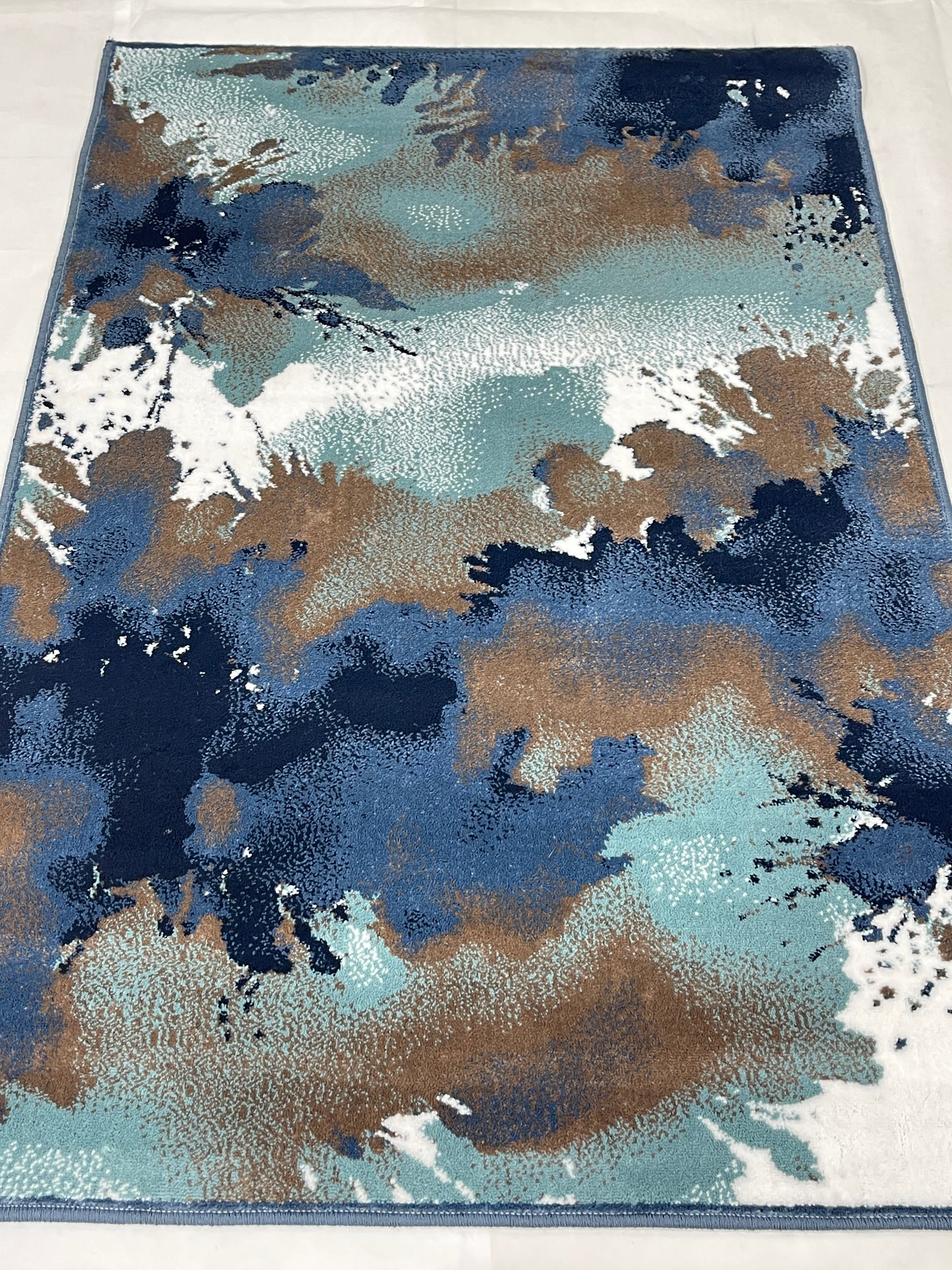 Modern Polypropylene Rug,Woven Back
(Article-69-Blue)
Size : 3 ft width x 5 ft length (100cm x 150 cm)