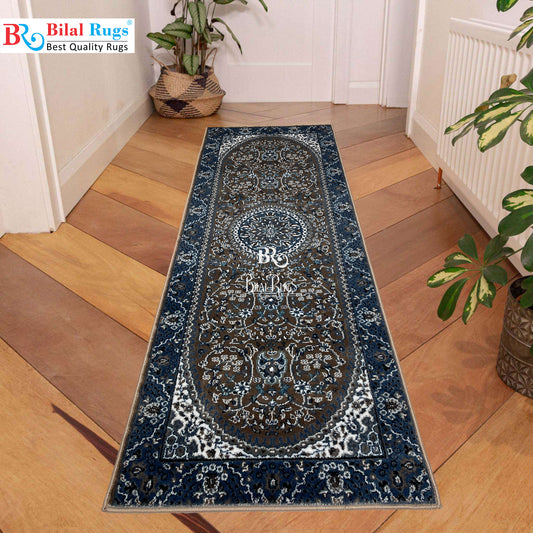 Mink Persian Polypropylene Woven Rug.  Size : 2.6 ft width x 6.6 ft length  (80 cm x 200cm)