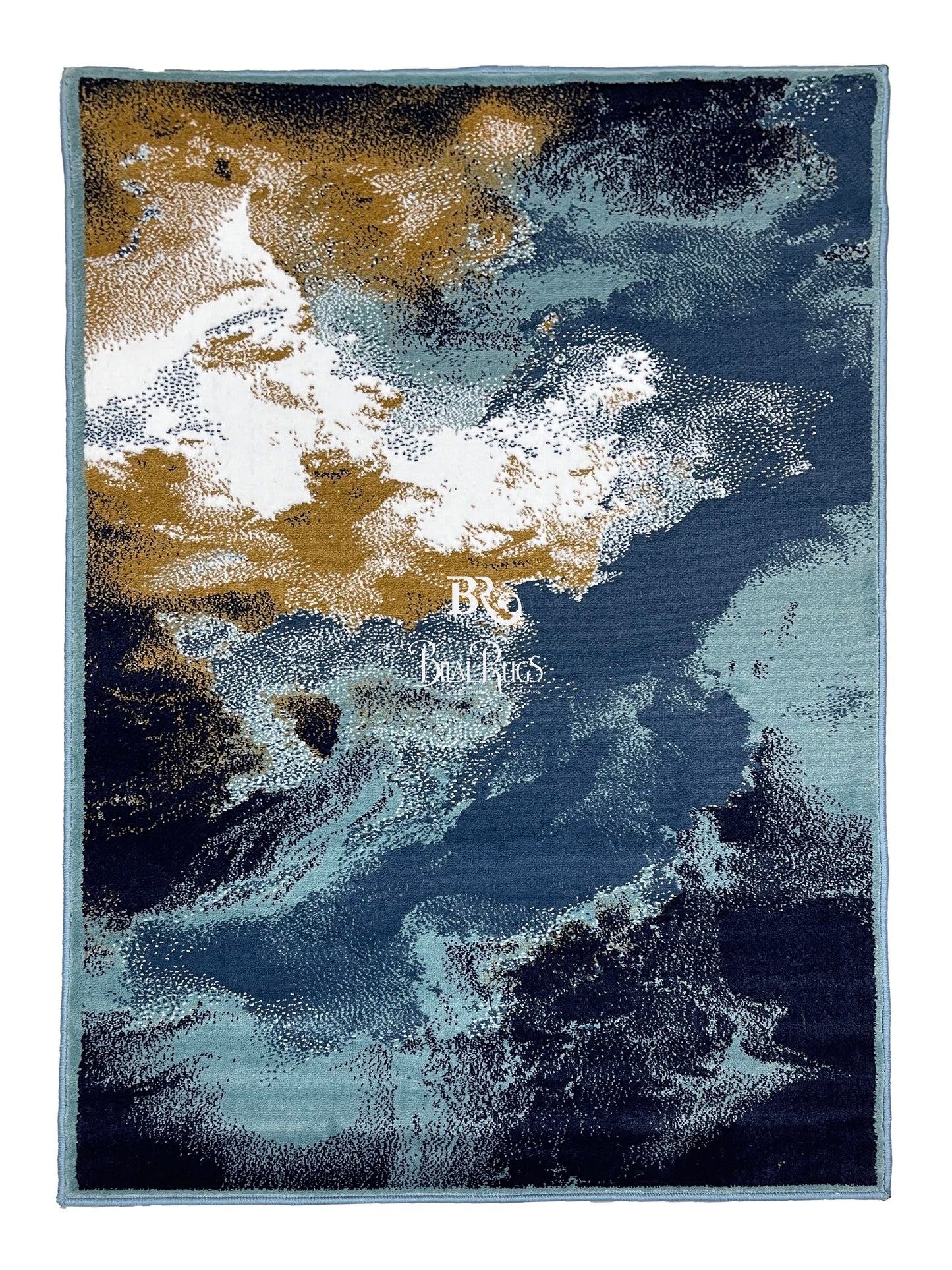 Modern Polypropylene Rug,Woven Back (Article-71-Feroze) Size : 3 ft width x 5 ft length (100cm x 150 cm)