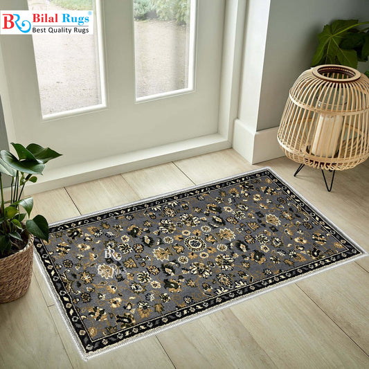 Grey  Polypropylene Woven Door Mat.
Size : 40 cm x 75 cm