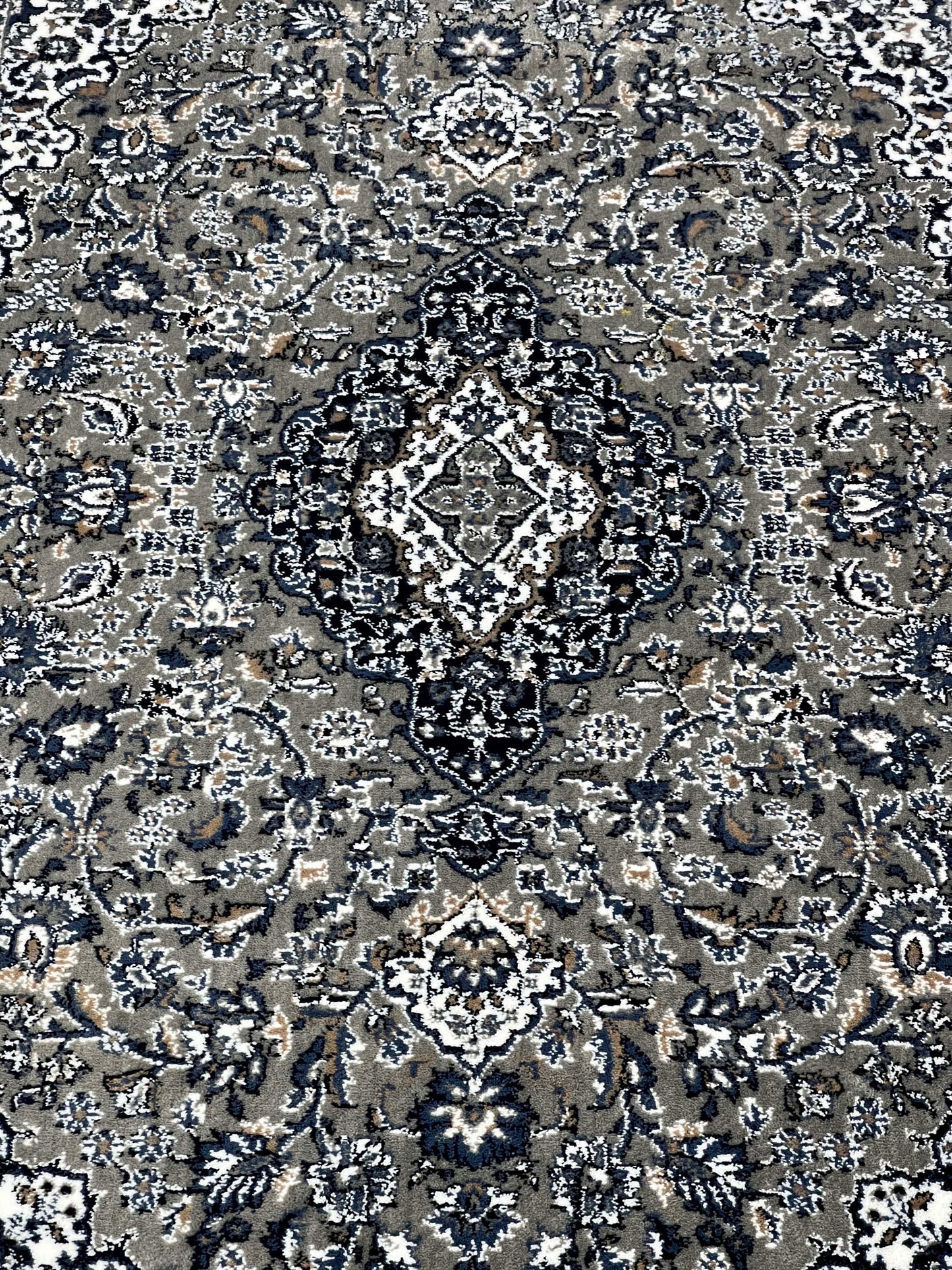 Persian polypropylene Rug,back woven(Article-01-Grey)
Size : 6.6 ft width x 9.6 ft length (200cm x 290cm)