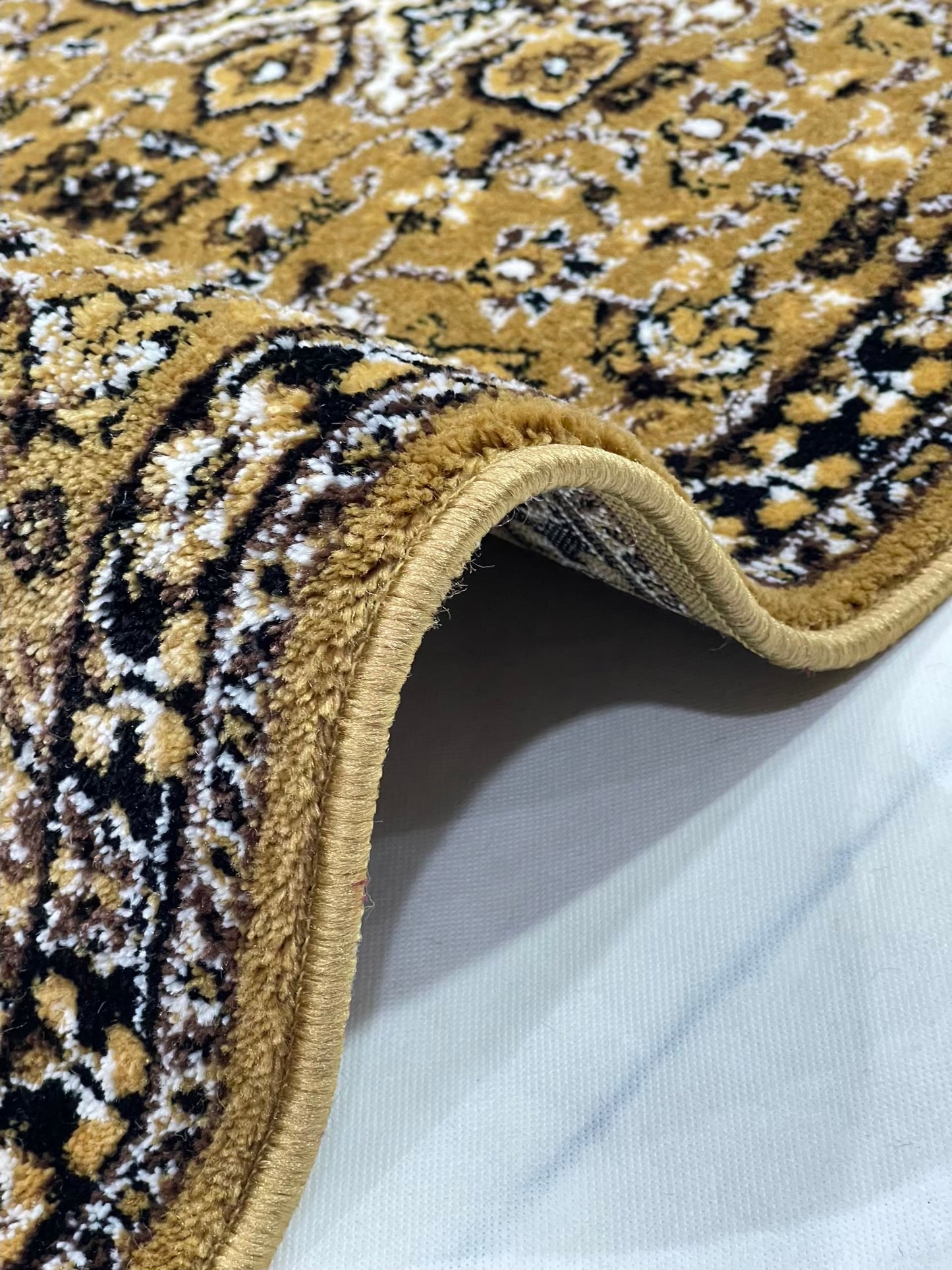 Beige Persian Polypropylene Woven Rug.
 Size : 2.6 ft width x 6.6 ft length
 (80 cm x 200cm)