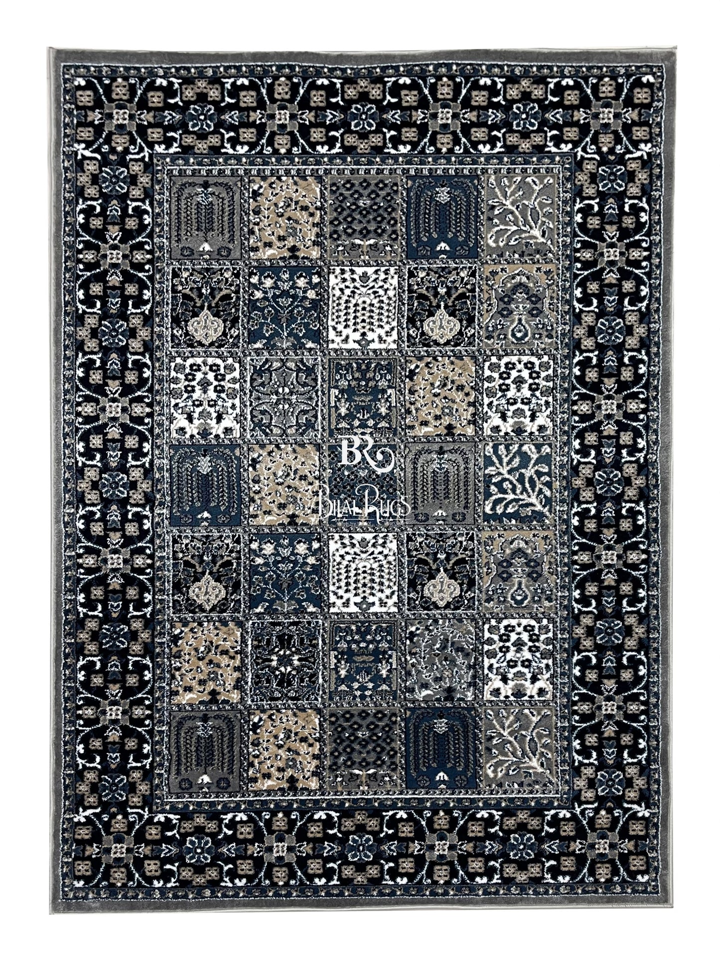 Persian Polypropylene Rug,back woven(Article-28-Grey)
Size : 5ft width  x 7.3ft length (150cm x 220cm)