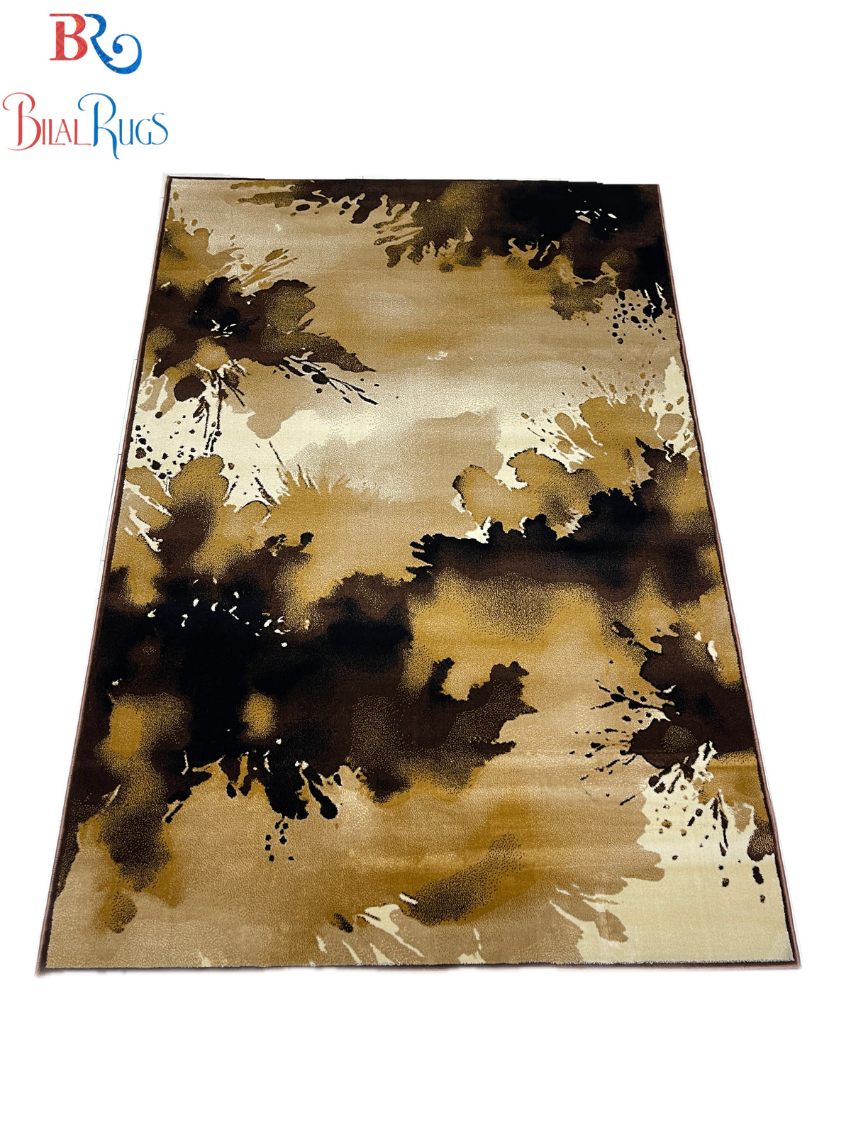 Modern polypropylene Rug,back woven(Article-166-Brown)