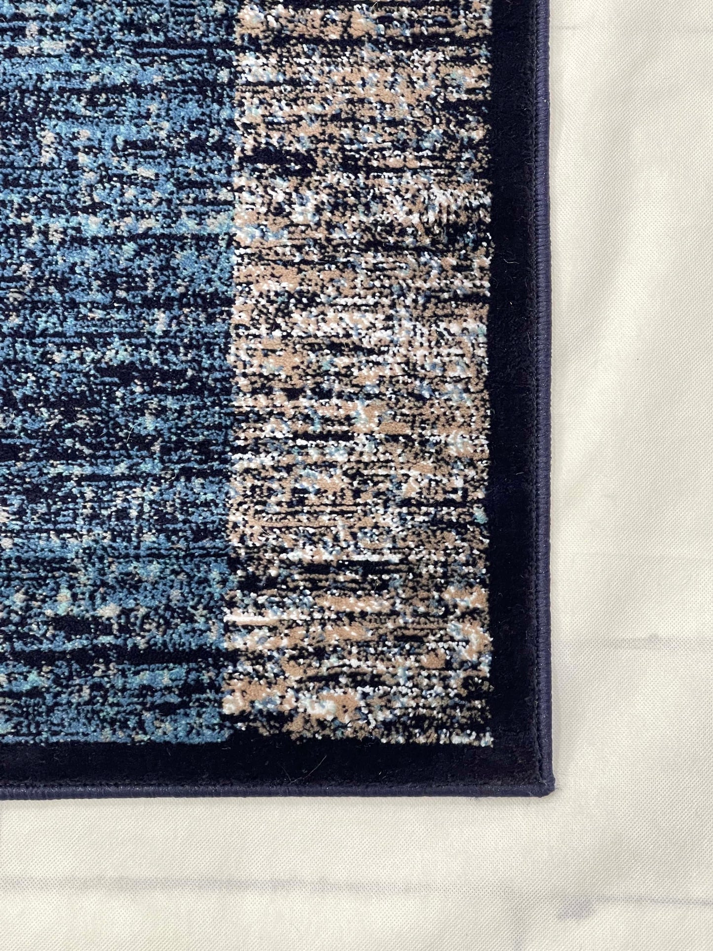 Modern  Polypropylene Rug,Back Woven(Article-6871-Blue)
Size : 6.6 ft width x 9.6 ft length (200cm x 290cm)