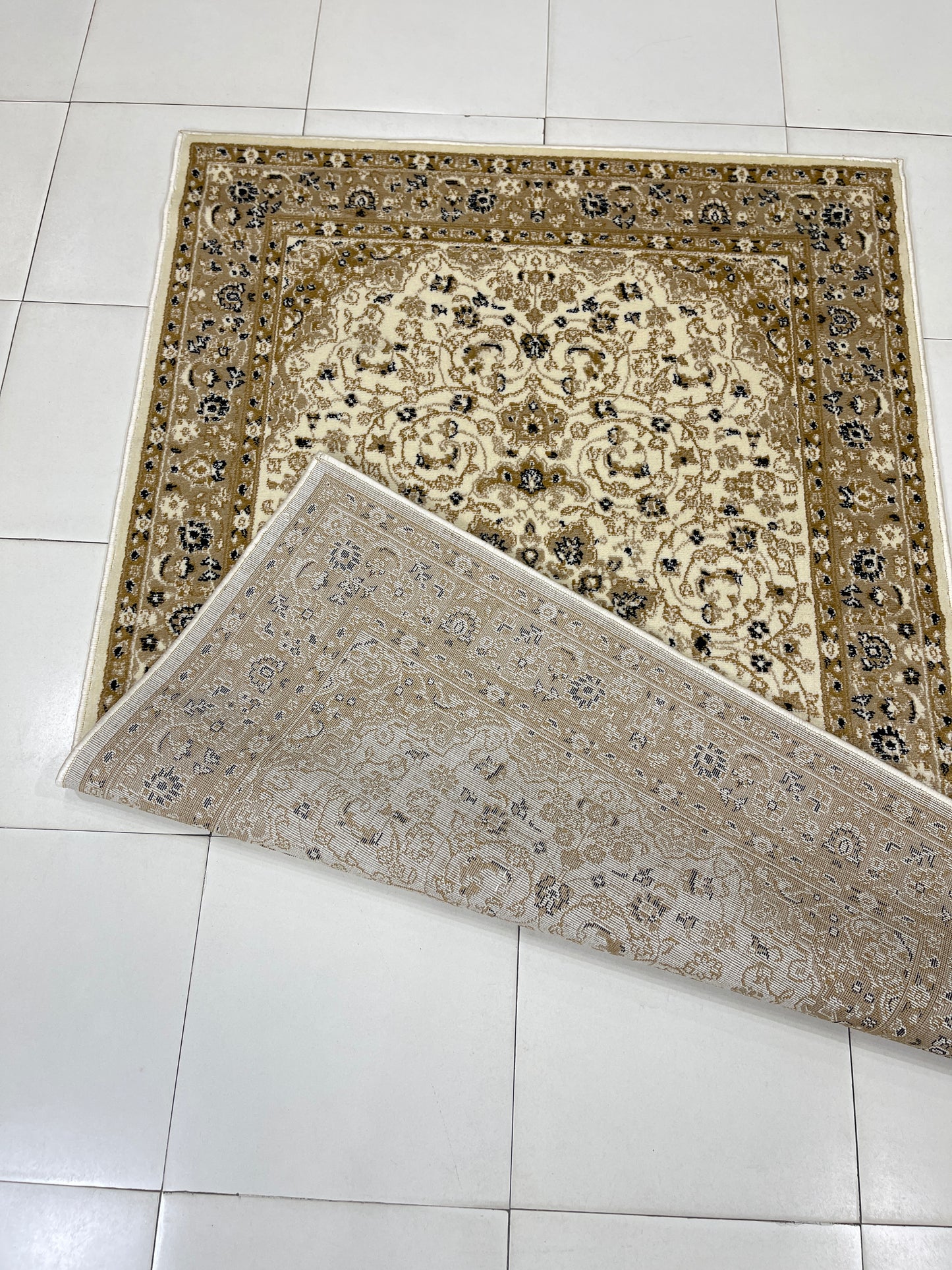 Persian polypropylene Rug,back woven(Article-19-Off white)